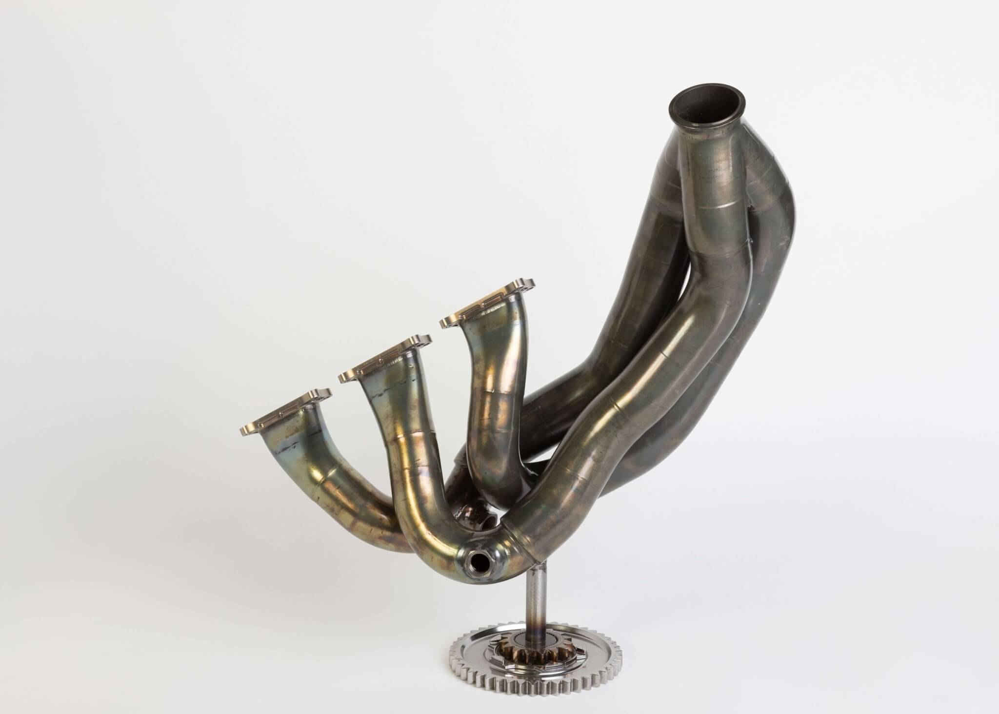 McLaren F1 Sculpture from Genuine Exhaust Manifold - Lando Norris 2019 V6 Patina Car Parts - Ben's Auto Decor