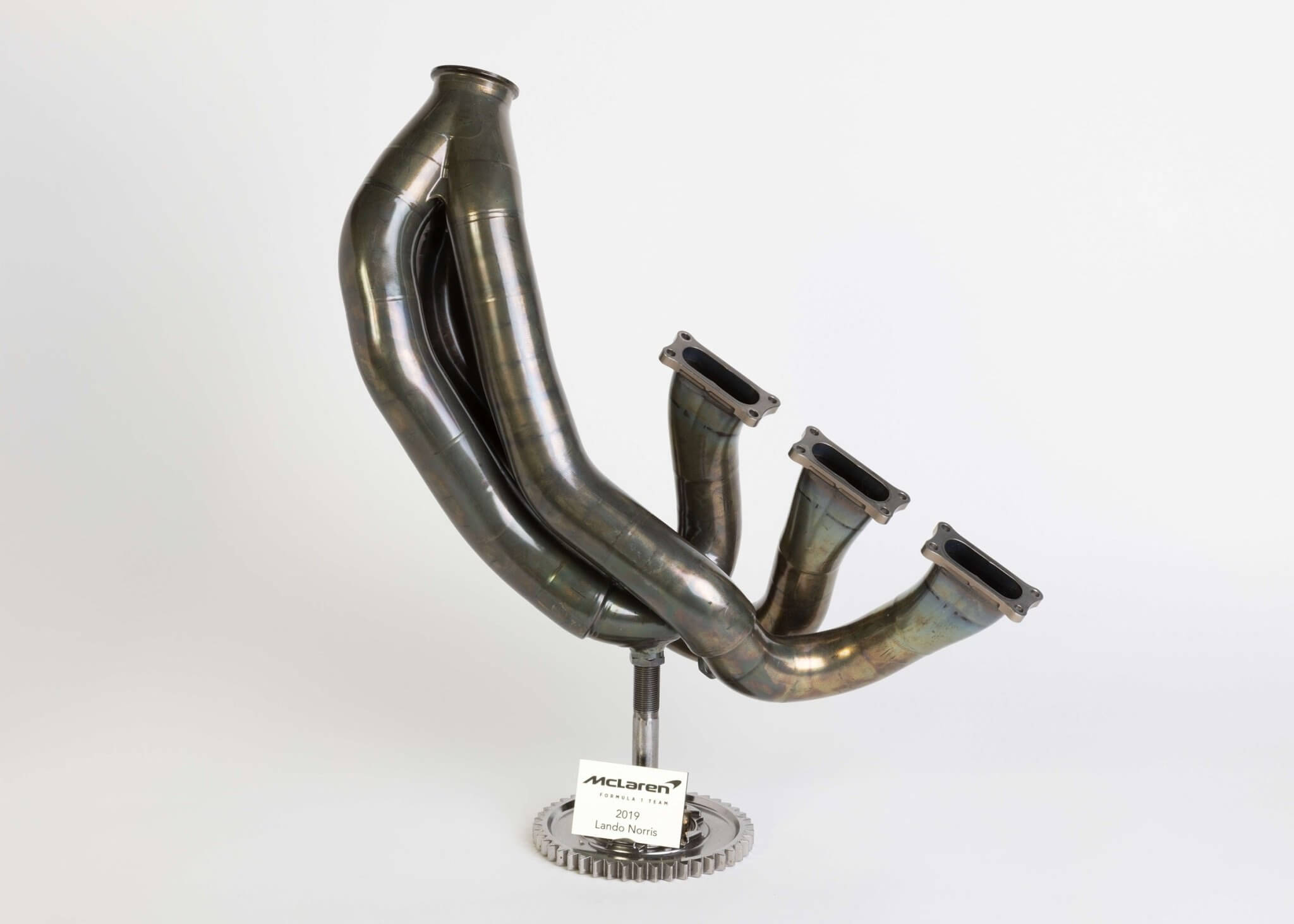 McLaren F1 Sculpture from Genuine Exhaust Manifold - Lando Norris 2019 V6 Patina Car Parts - Ben's Auto Decor