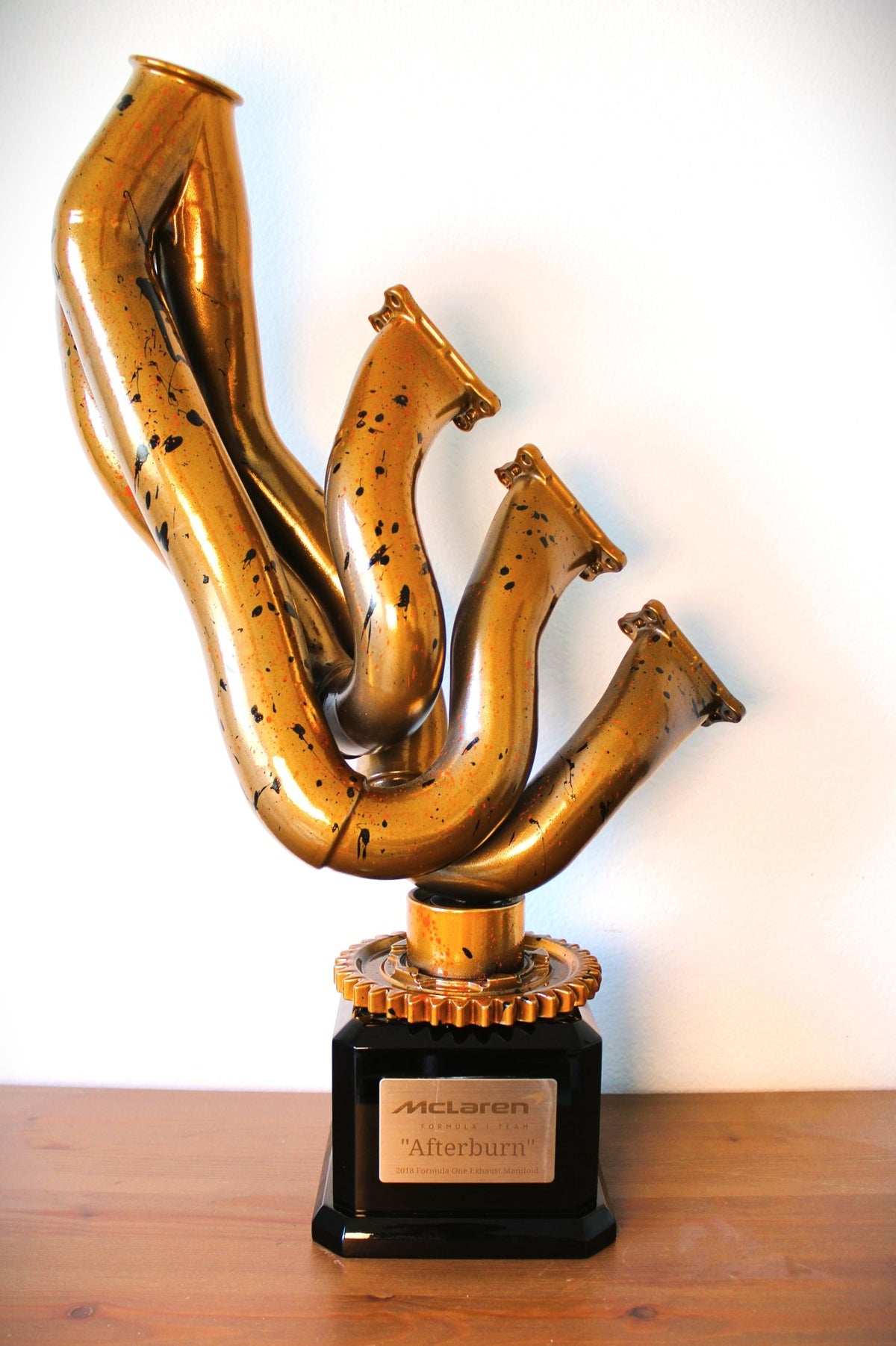 McLaren Formula 1 Exhaust Manifold Sculpture - "Afterburn" - Ben's Auto Decor