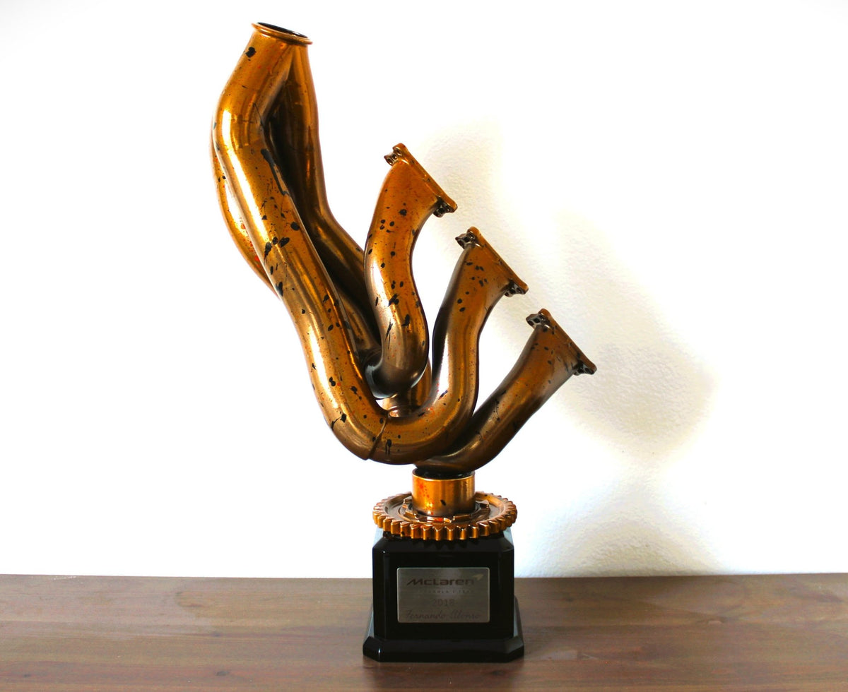 McLaren Formula 1 Exhaust Manifold Sculpture - "Afterburn" - Ben's Auto Decor