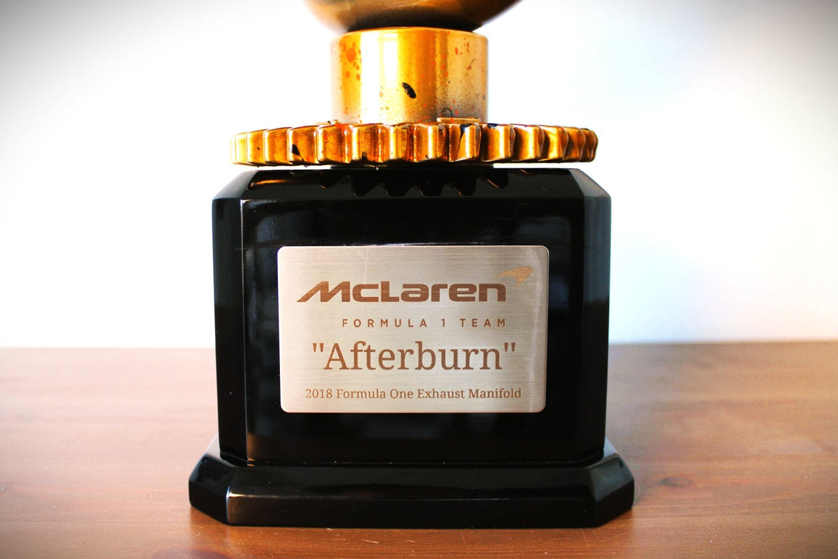 McLaren Formula 1 Exhaust Manifold Sculpture - "Afterburn" - Ben's Auto Decor
