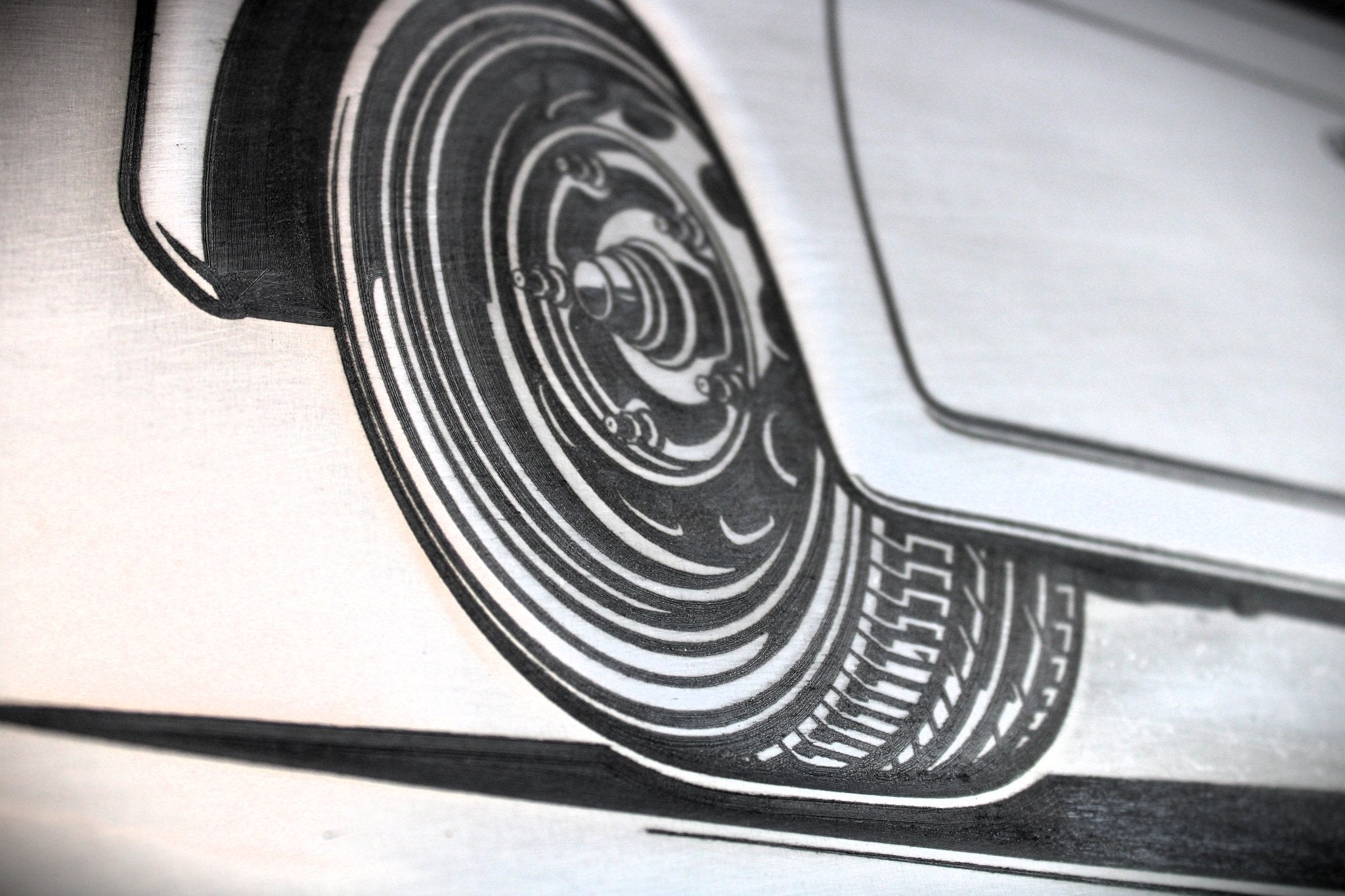 Personalized Bead - Rolled Metal Car Art - Custom Automotive Embossed Wall Decor - Ben's Auto Decor