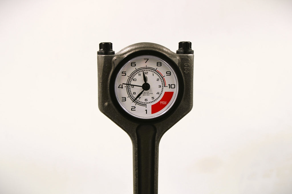 Piston Clock with White RPM Gauge Face - Unique Car Enthusiast Gift, S ...