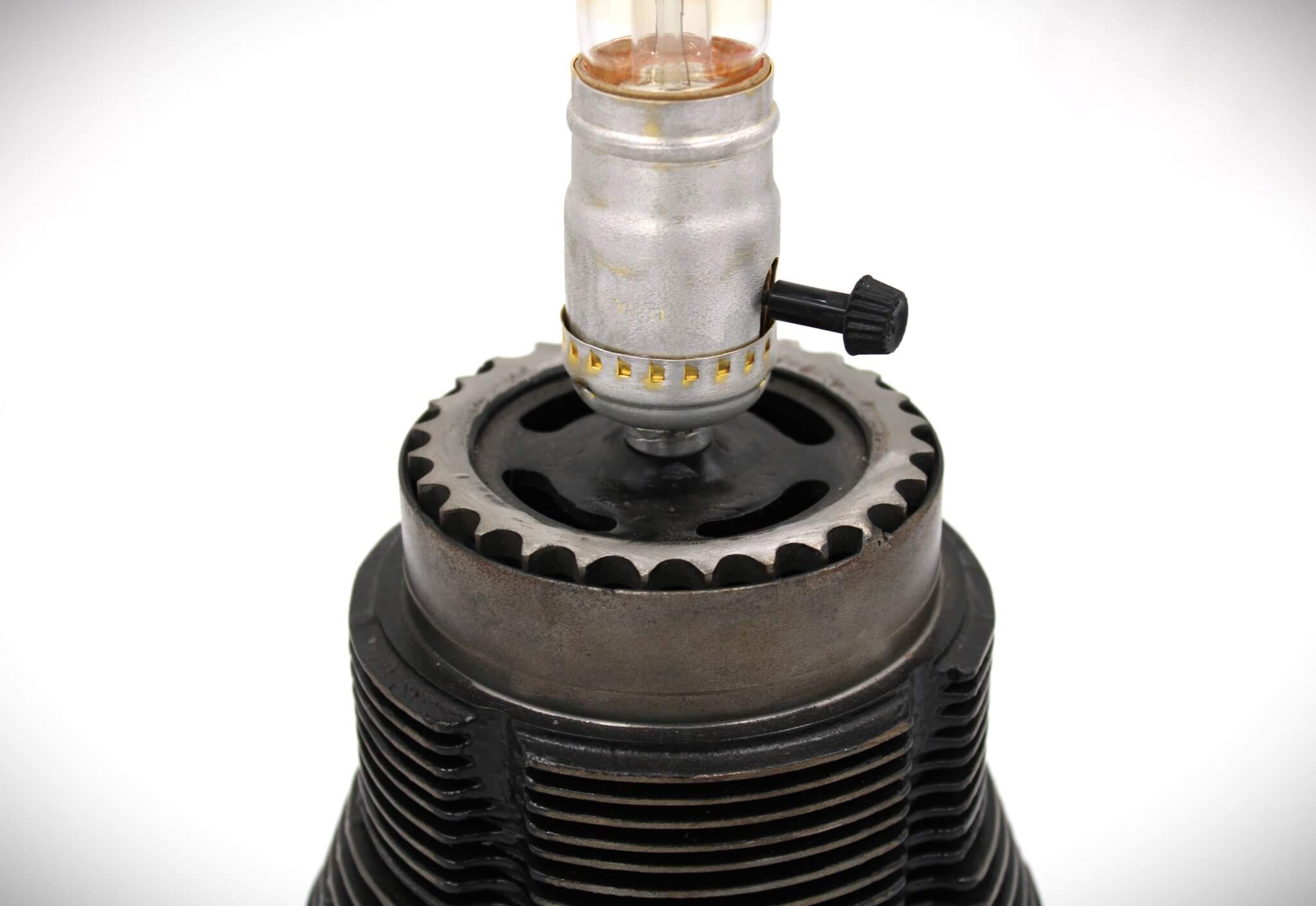 Porsche 911 Cylinder Lamp - Air - Cooled Cylinder Automotive Decor, Steampunk Lamp, Unique Porche Gift - Ben's Auto Decor