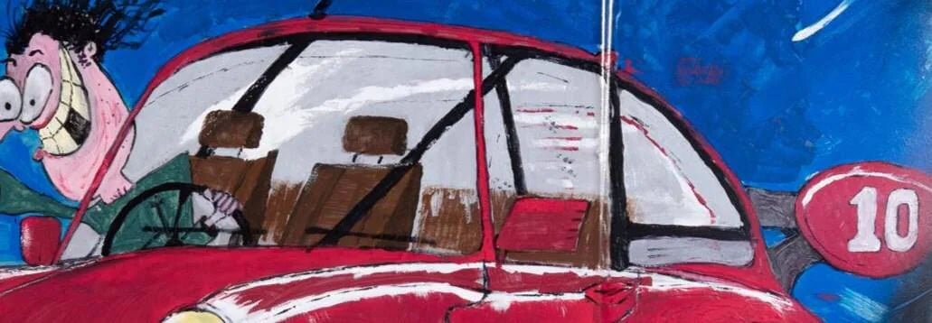 Porsche 911 Hood Art - Hand - Painted Automotive Artwork, Unique Piece 'GULP' - Ben's Auto Decor