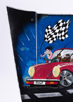 Load image into Gallery viewer, Porsche 911 Hood Art - Hand - Painted Automotive Artwork, Unique Piece &#39;GULP&#39; - Ben&#39;s Auto Decor
