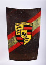 Load image into Gallery viewer, Porsche 944 Hood Wall Art - Hand Painted, Automotive Shop Decor, Original Design - Ben&#39;s Auto Decor
