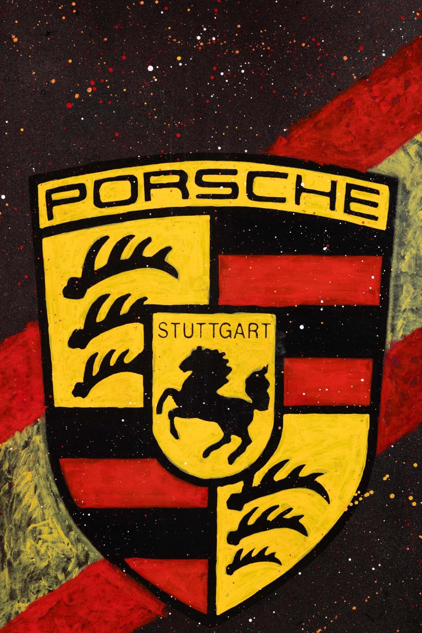 Porsche 944 Hood Wall Art - Hand Painted, Automotive Shop Decor, Origi