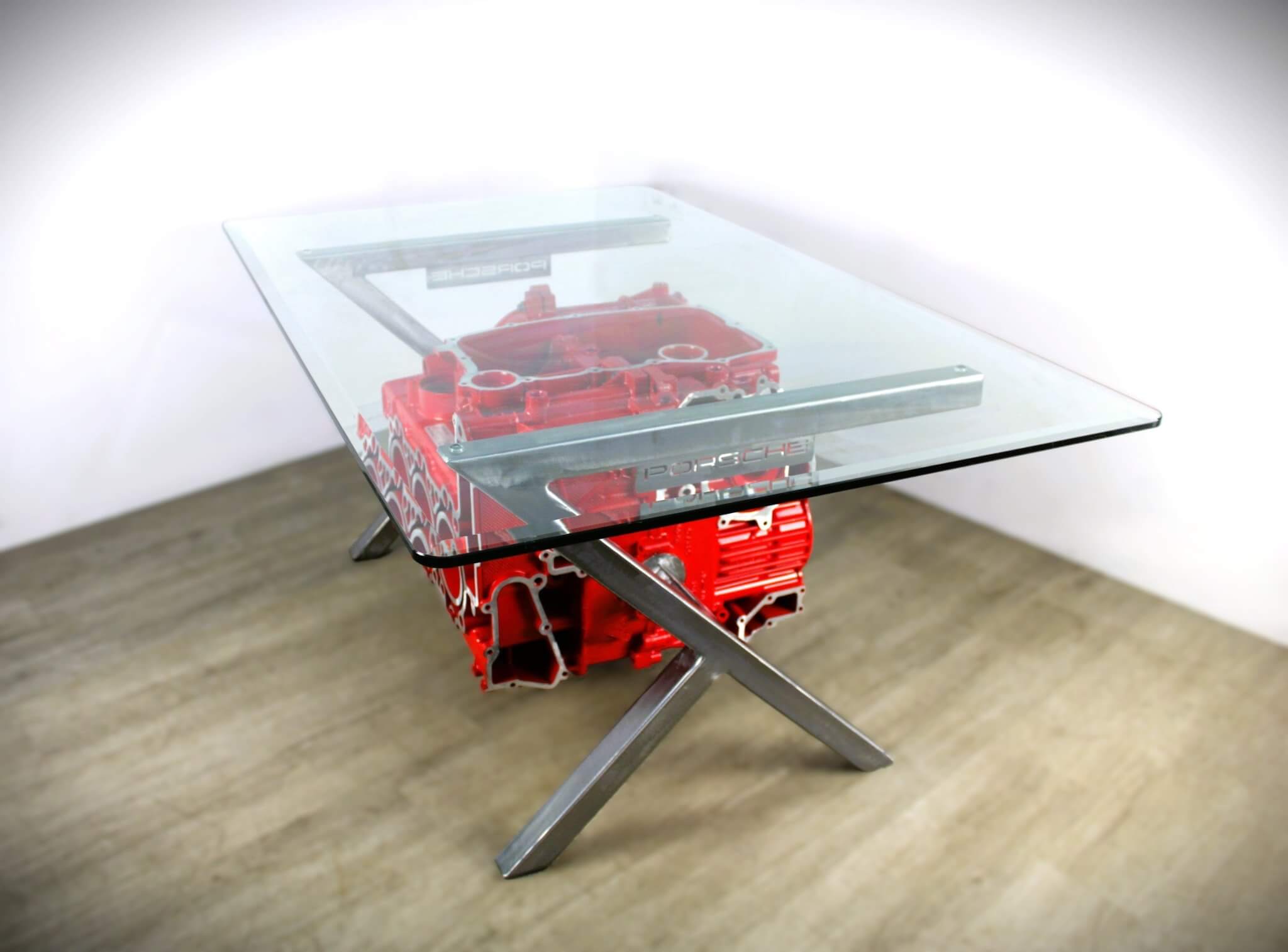 Porsche Engine Block Coffee Table - Handmade Automotive Decor, Unique Coffee Table, Man Cave Furniture - Ben's Auto Decor