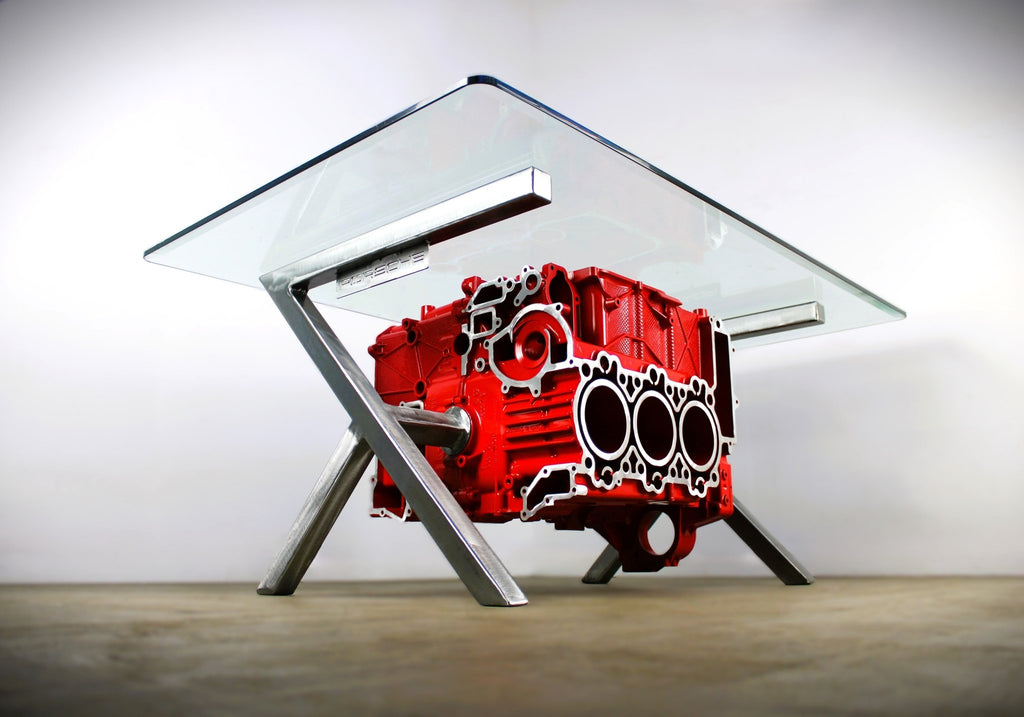 Porsche Engine Block Coffee Table - Handmade Automotive Decor, Unique Coffee Table, Man Cave Furniture - Ben's Auto Decor