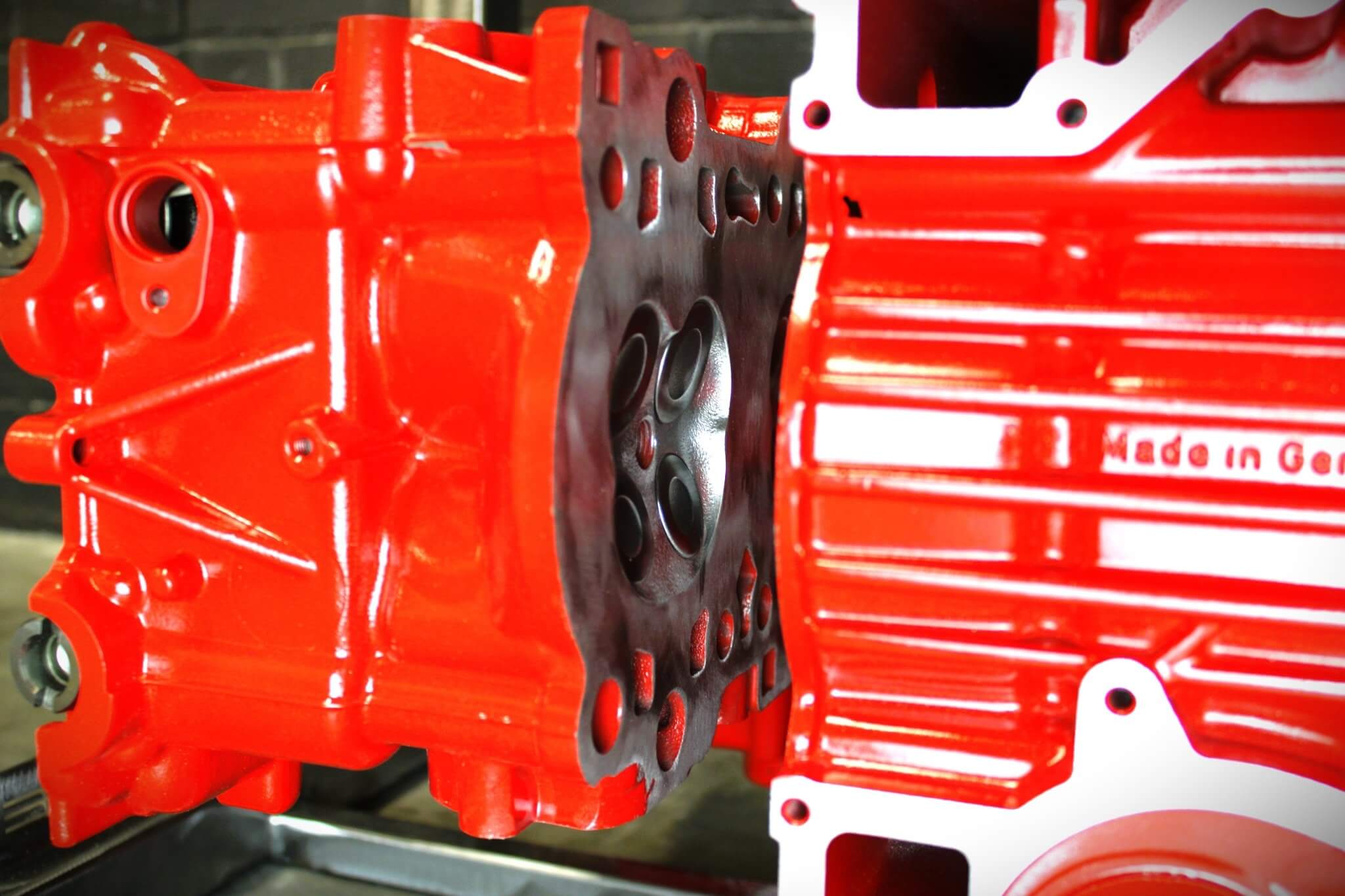 Porsche Engine Coffee Table – Exploded Diagram Display with Crankshaft & Heads | Industrial Frame | Custom Finish | Glass Top Included - Ben's Auto Decor