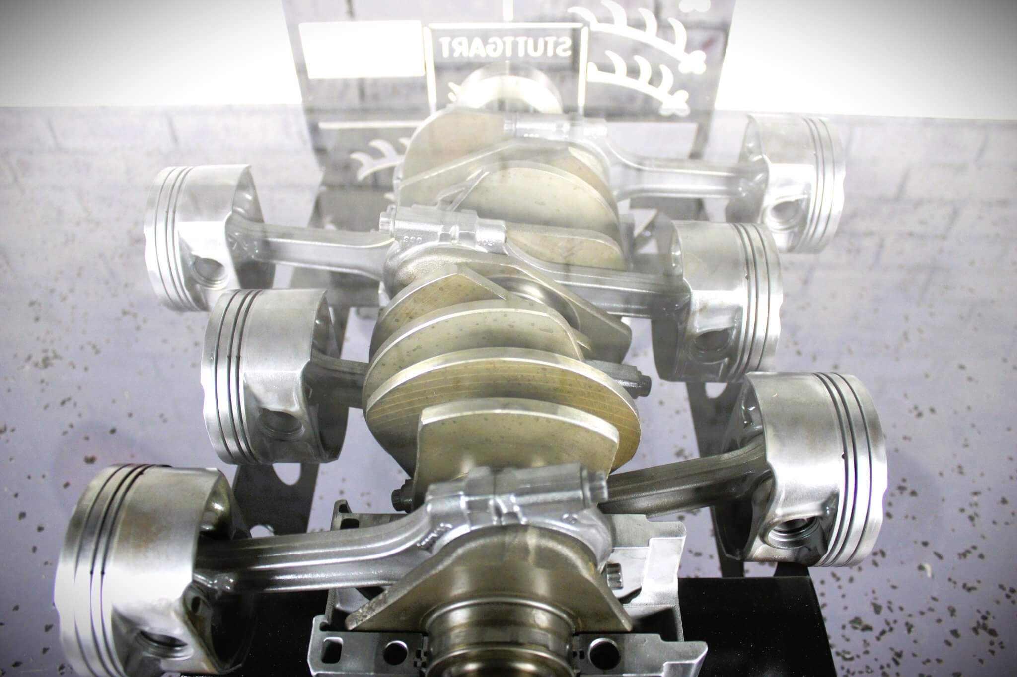 Porsche Flat - 6 Crankshaft Engine Coffee Table - Automotive Decor, Unique Man Cave Furniture - Ben's Auto Decor