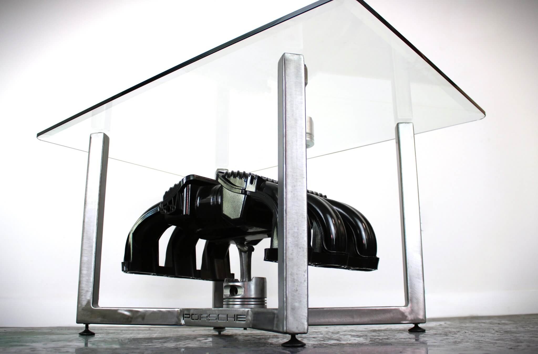 Porsche Intake Manifold Coffee Table - Unique Coffee Table, Automotive Decor, Modern Coffee Table - Ben's Auto Decor