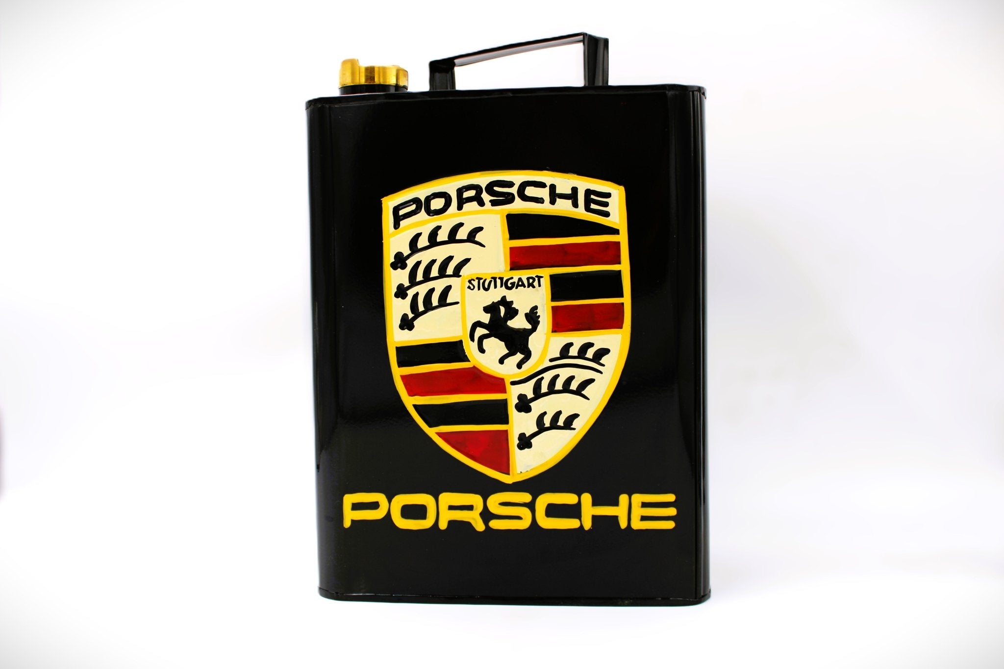 Porsche Vintage Gas Can - Luxury Car Fan Gift, Porsche Logo Art, Cool Home Decor - Ben's Auto Decor