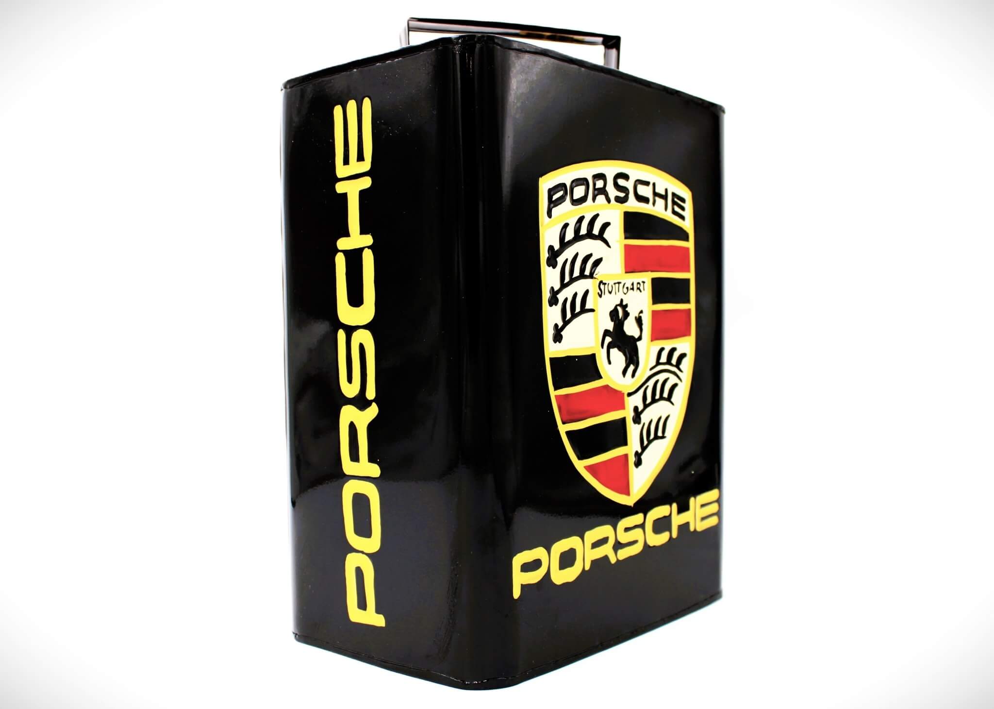 Porsche Vintage Gas Can - Luxury Car Fan Gift, Porsche Logo Art, Cool Home Decor - Ben's Auto Decor