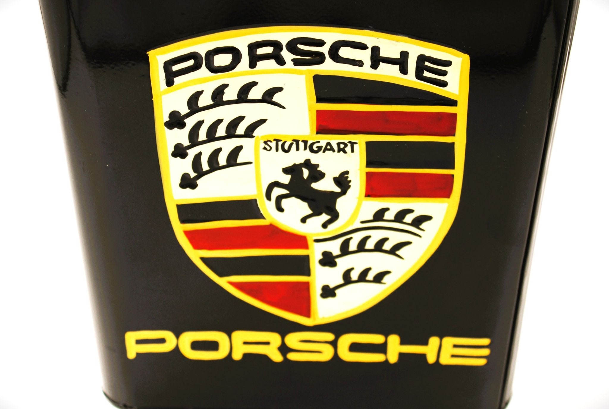 Porsche Vintage Gas Can - Luxury Car Fan Gift, Porsche Logo Art, Cool Home Decor - Ben's Auto Decor