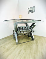 Load image into Gallery viewer, Rotating Engine Dining Table - Unique Furniture for Race Car Fans and Auto Enthusiasts - Ben&#39;s Auto Decor
