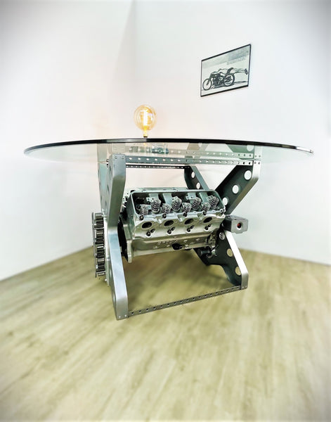 Rotating Engine Dining Table - Unique Furniture for Race Car Fans and ...