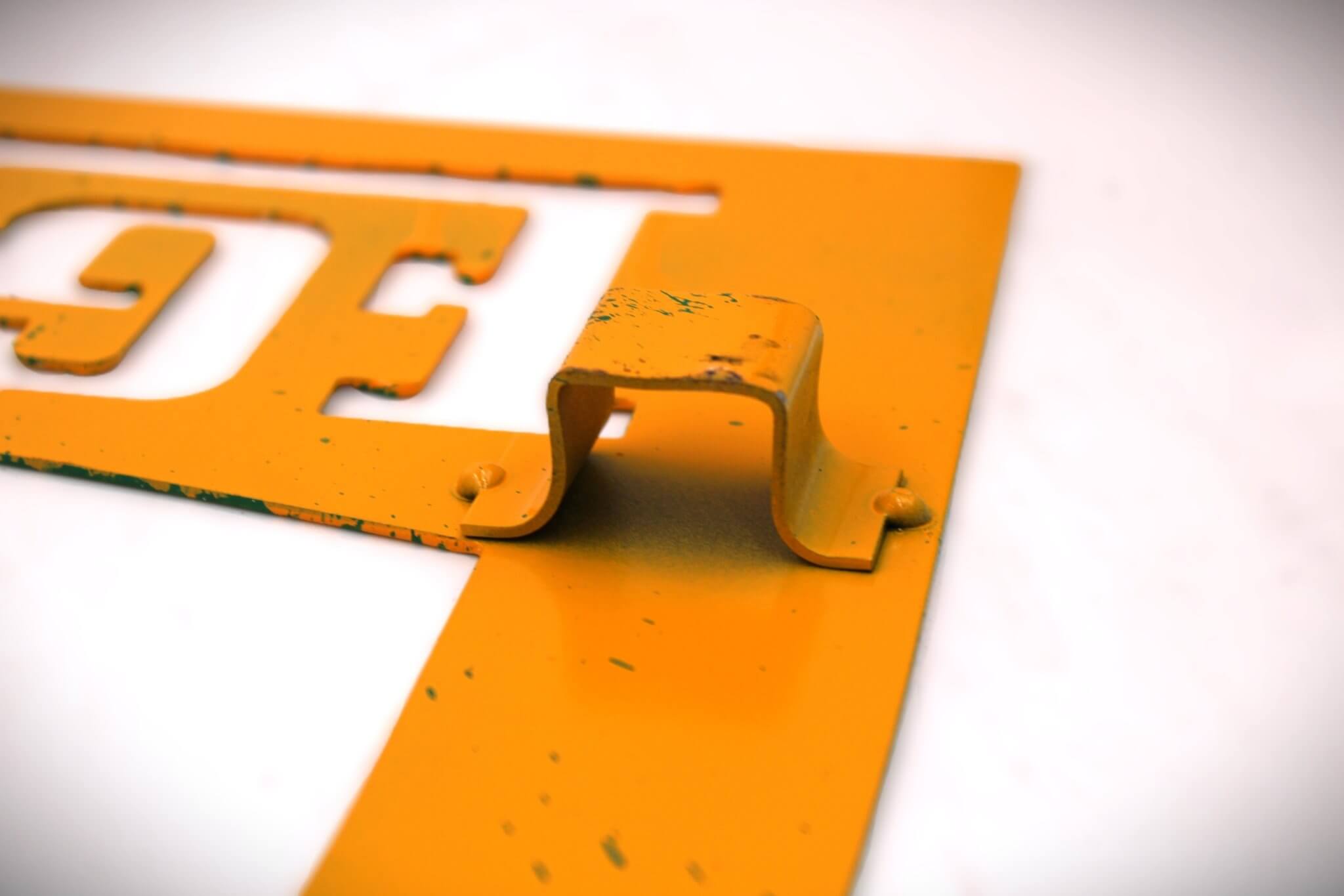 Signed Ferrari Prancing Horse Logo Metal Wall Art - Hand - Painted, Ready to Hang, Unique Decor for Car Guys and Man Caves - Ben's Auto Decor