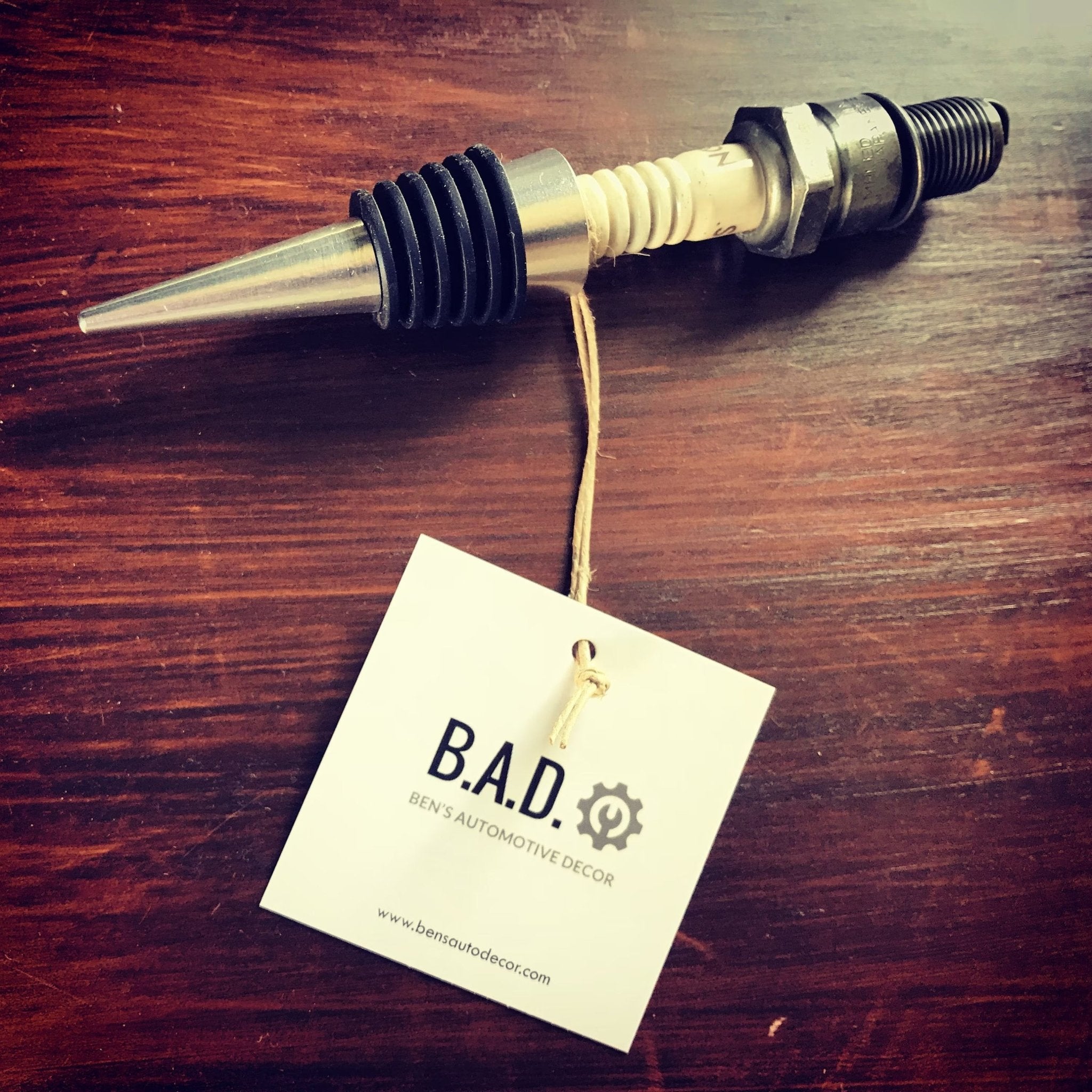 Spark Plug Bottle Stopper - Custom Wine Stoppers, Gift for Auto Enthusiasts, Unique Barware - Ben's Auto Decor