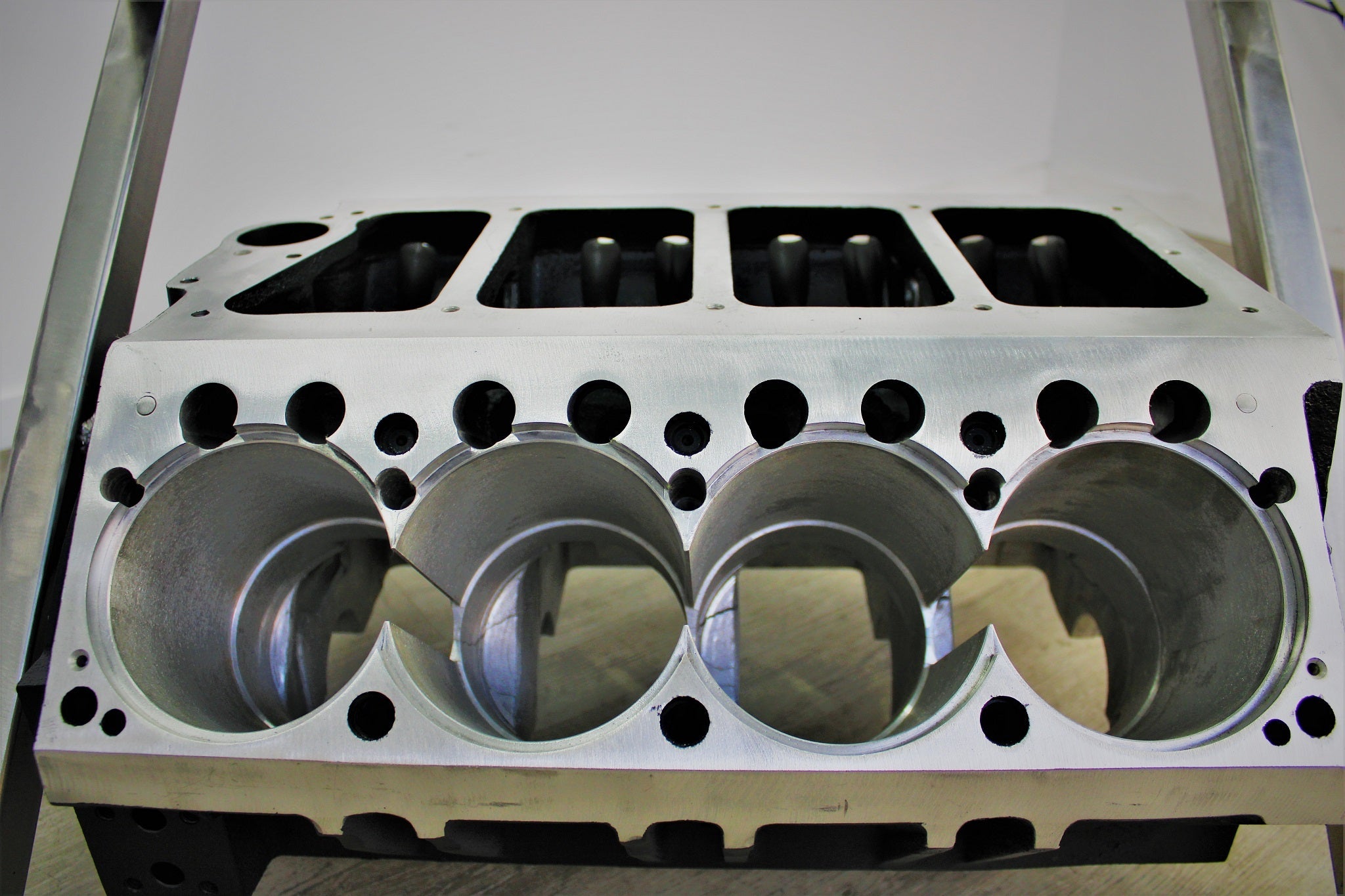 Top Fuel Donovan 417 Aluminum Engine Coffee Table - Unique Man Cave Furniture - Ben's Auto Decor