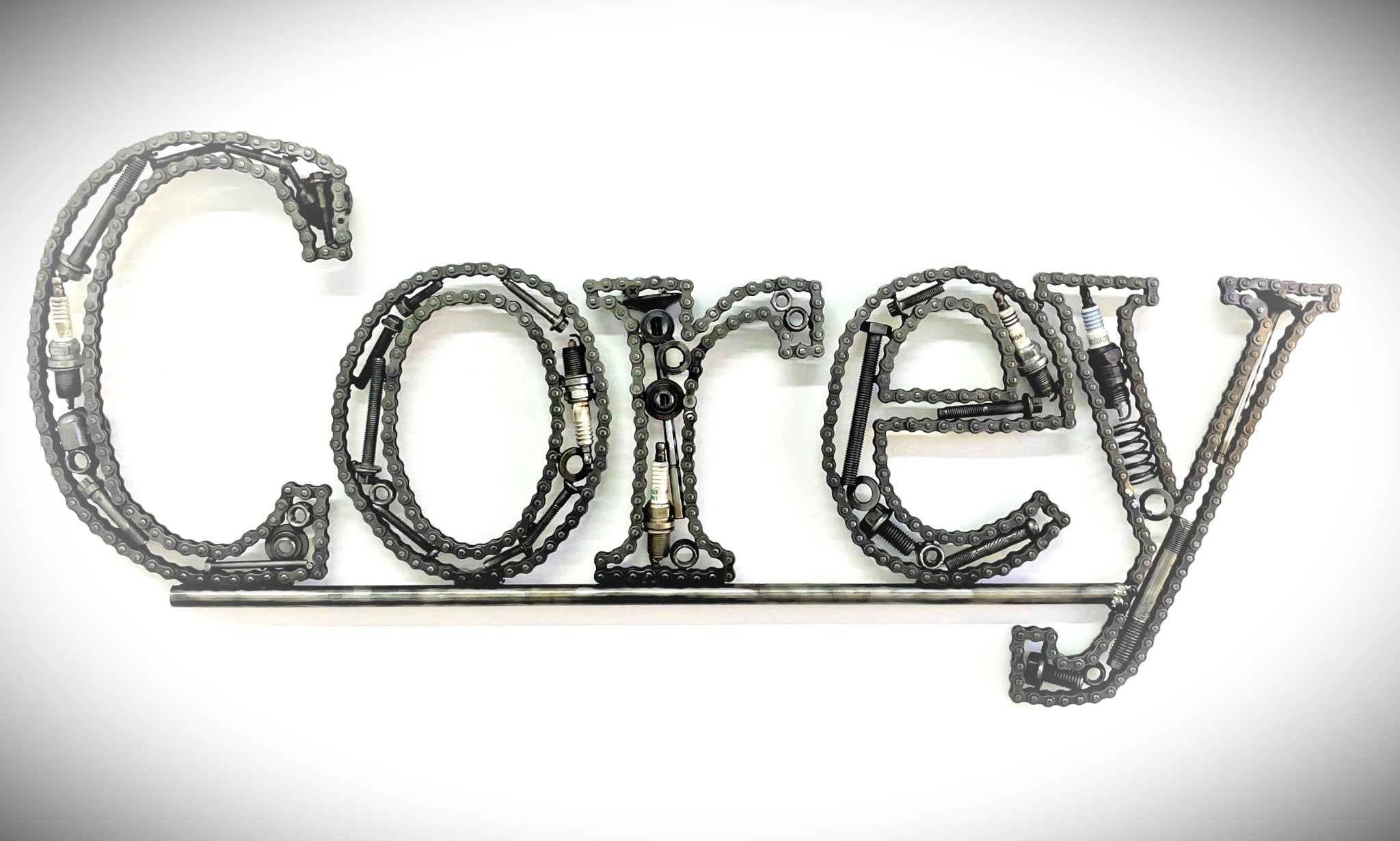Unique Personalized Name Sign, Customized Car Part Wall Art, Automotive Decor, Christmas Gift For Men - Ben's Auto Decor