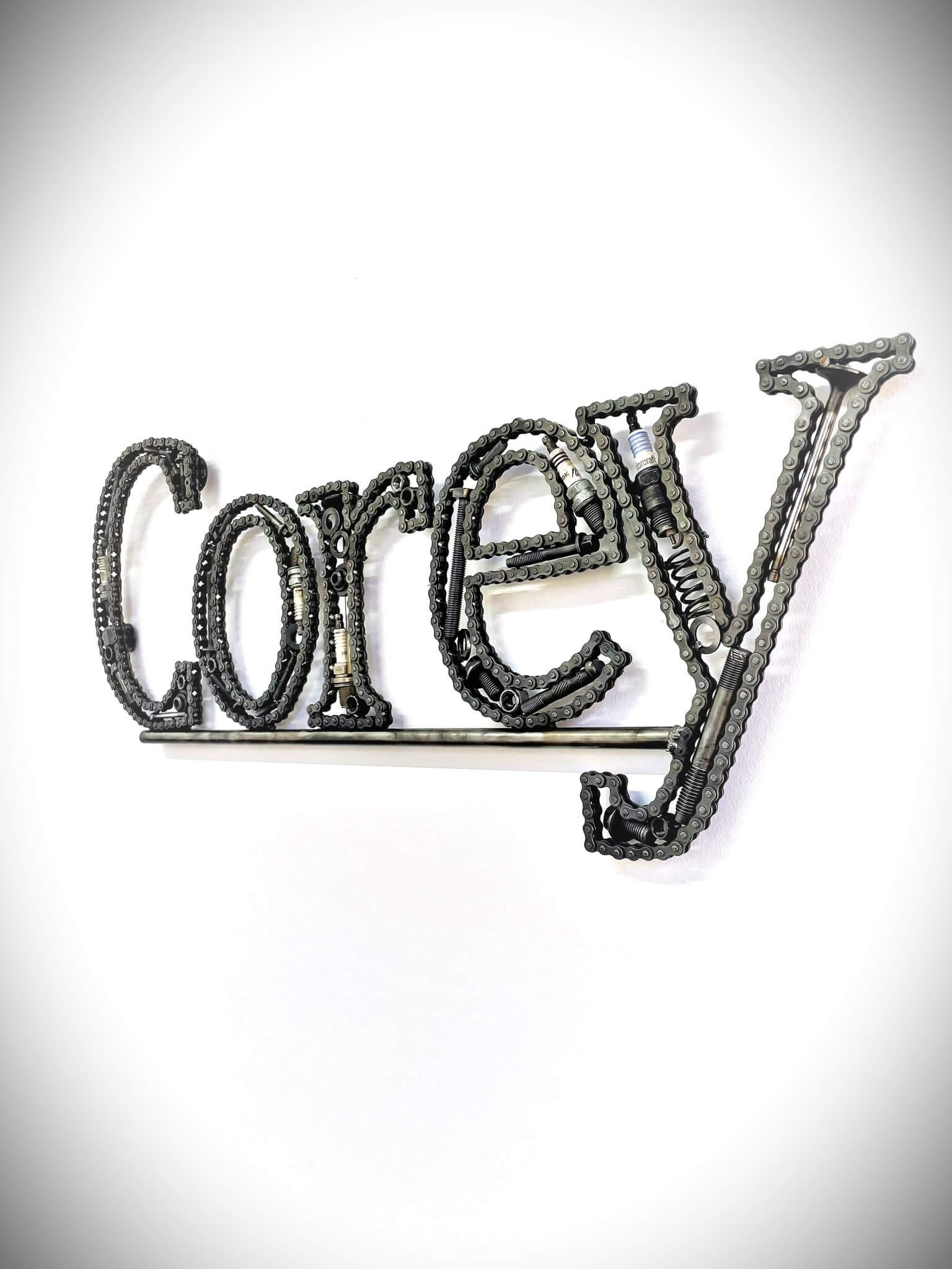 Unique Personalized Name Sign, Customized Car Part Wall Art, Automotive Decor, Christmas Gift For Men - Ben's Auto Decor