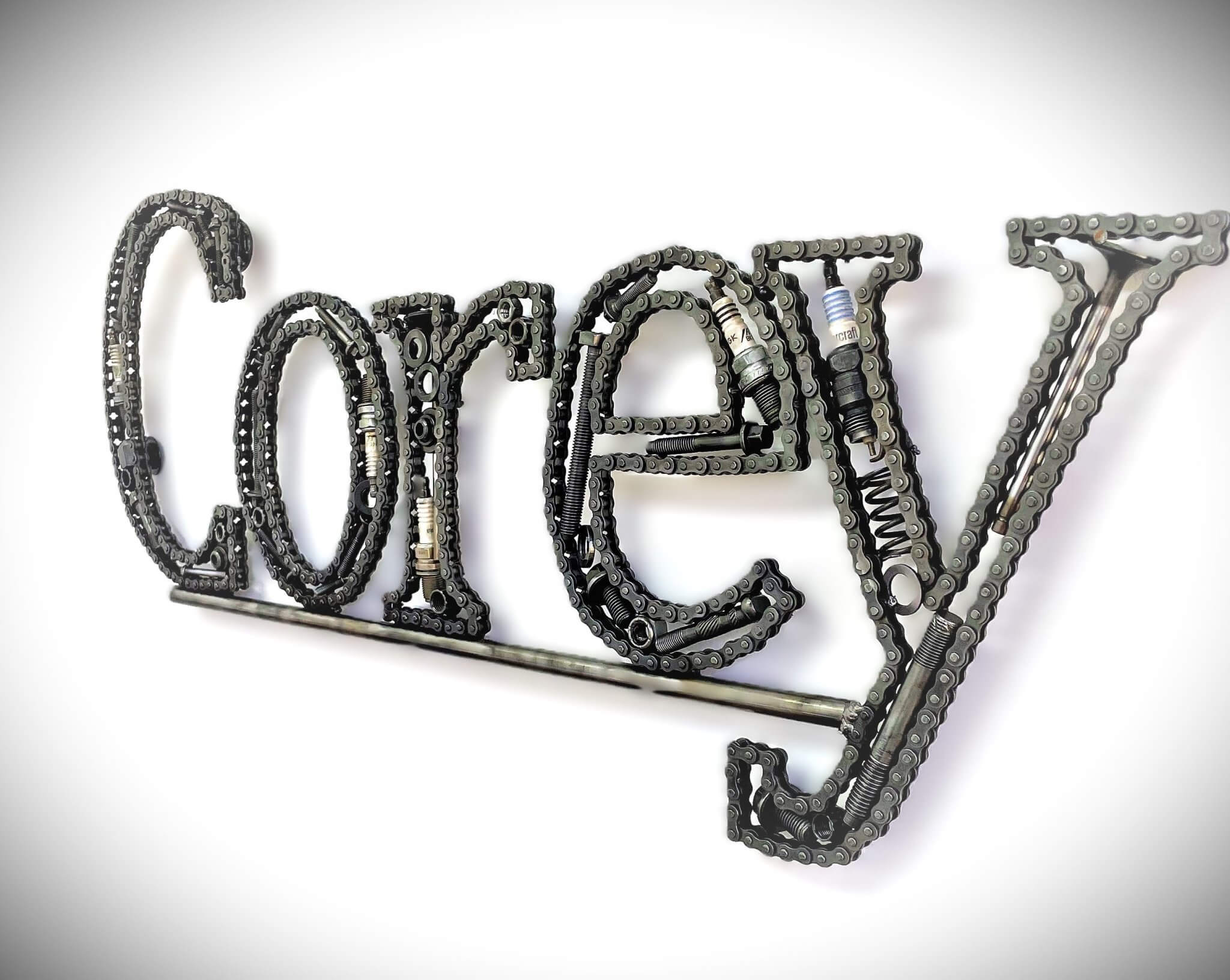 Unique Personalized Name Sign, Customized Car Part Wall Art, Automotive Decor, Christmas Gift For Men - Ben's Auto Decor