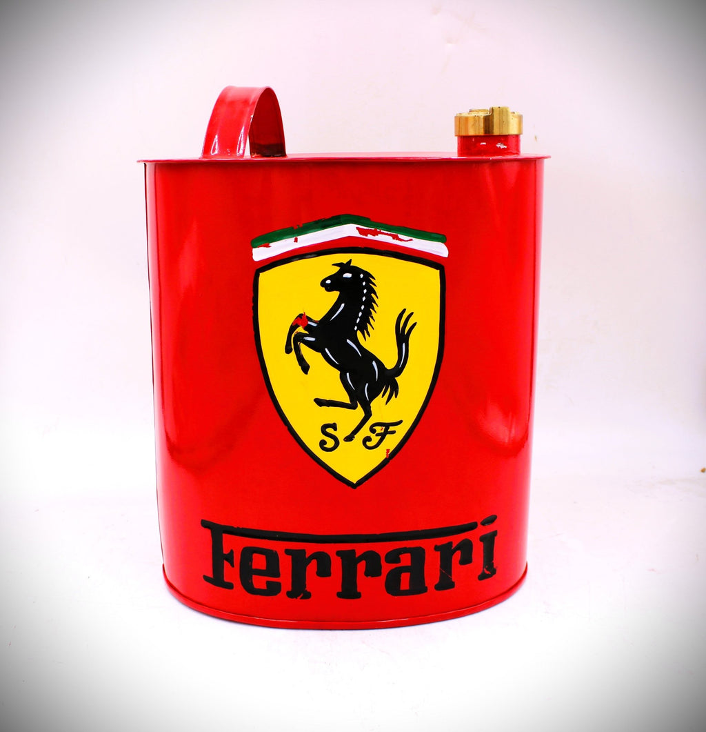 Vintage-Style Ferrari Oval Fuel Can – Hand-Painted & Limited Edition