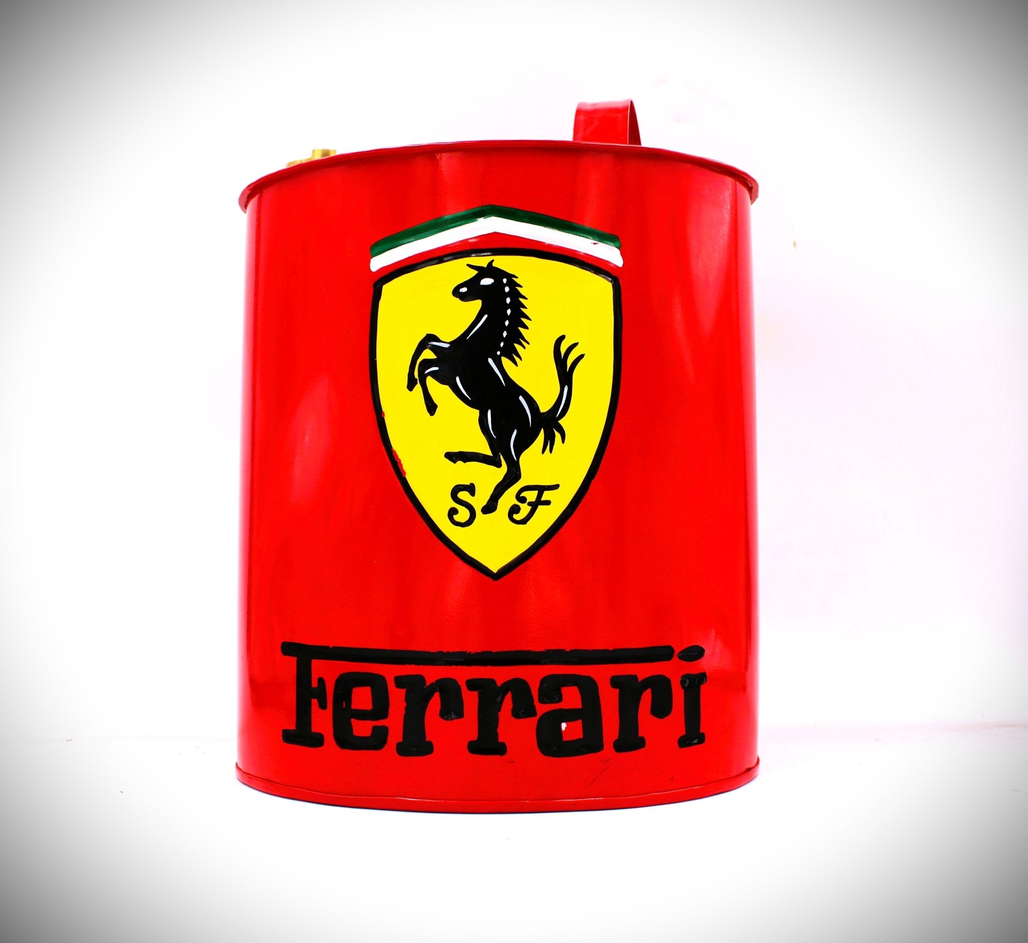Vintage - Style Ferrari Oval Fuel Can – Hand - Painted & Limited Edition - Ben's Auto Decor