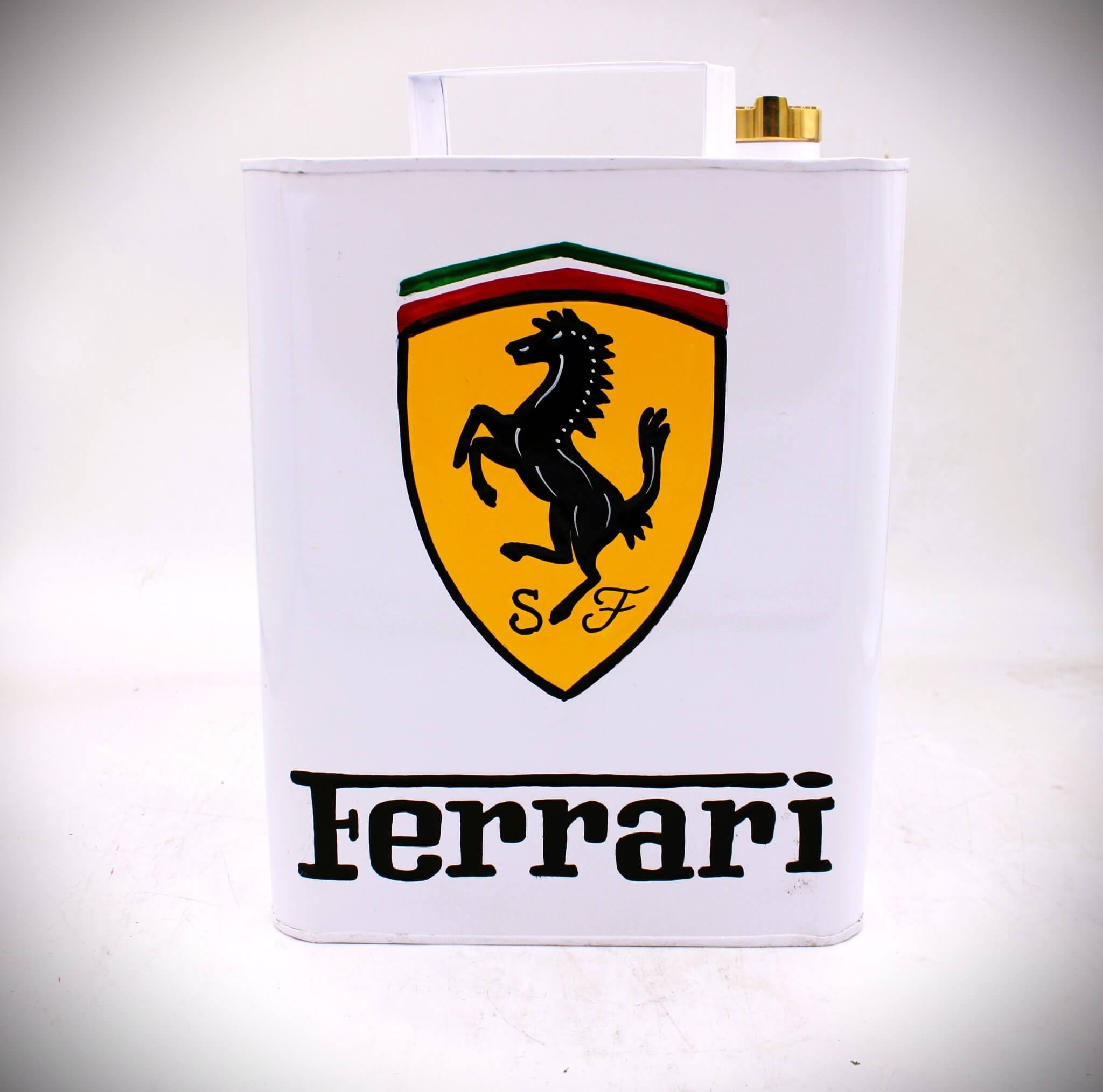 Vintage - Style Ferrari Rectangular Fuel Can – Hand - Painted & Limited Edition - Ben's Auto Decor