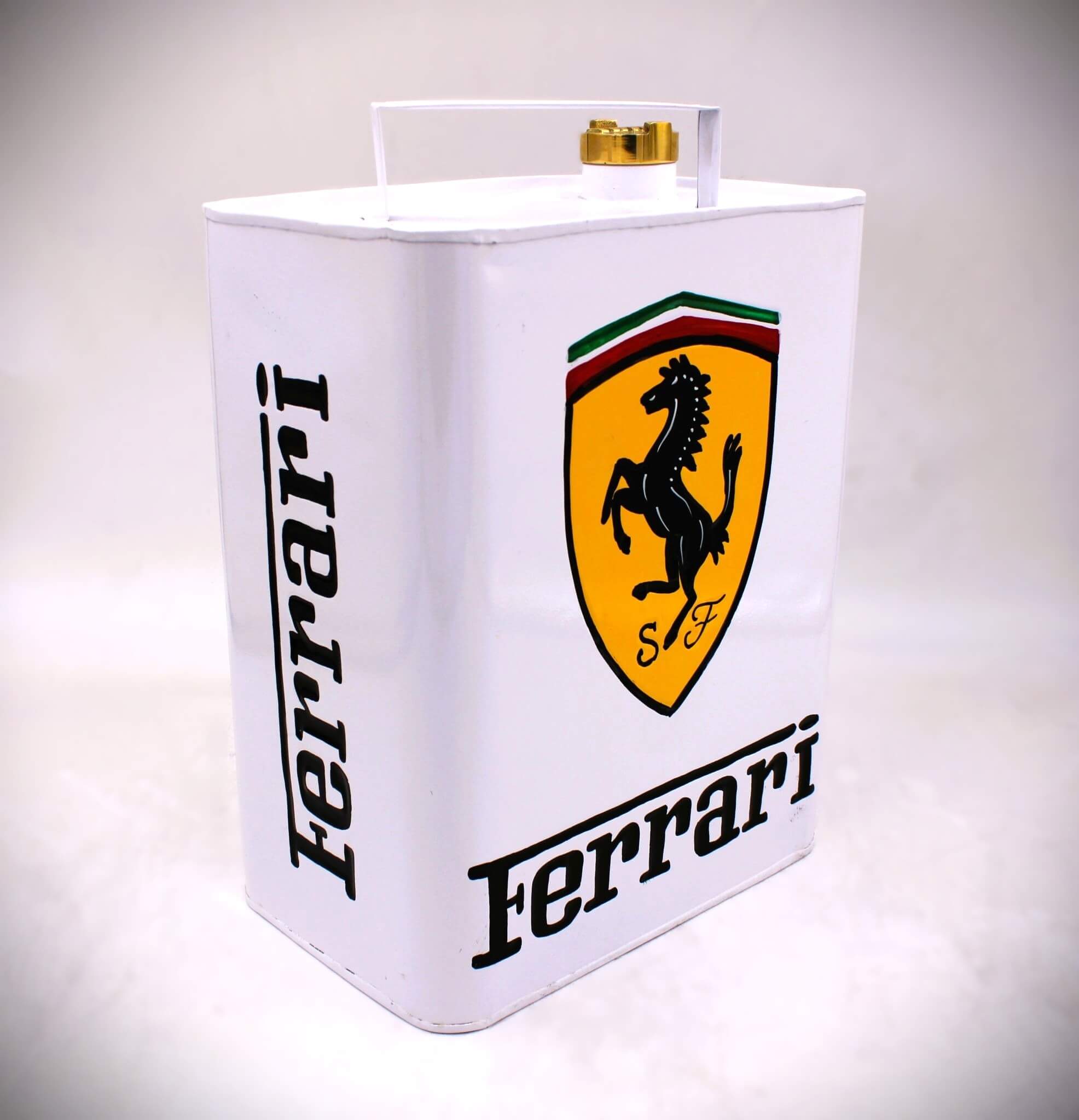 Vintage - Style Ferrari Rectangular Fuel Can – Hand - Painted & Limited Edition - Ben's Auto Decor