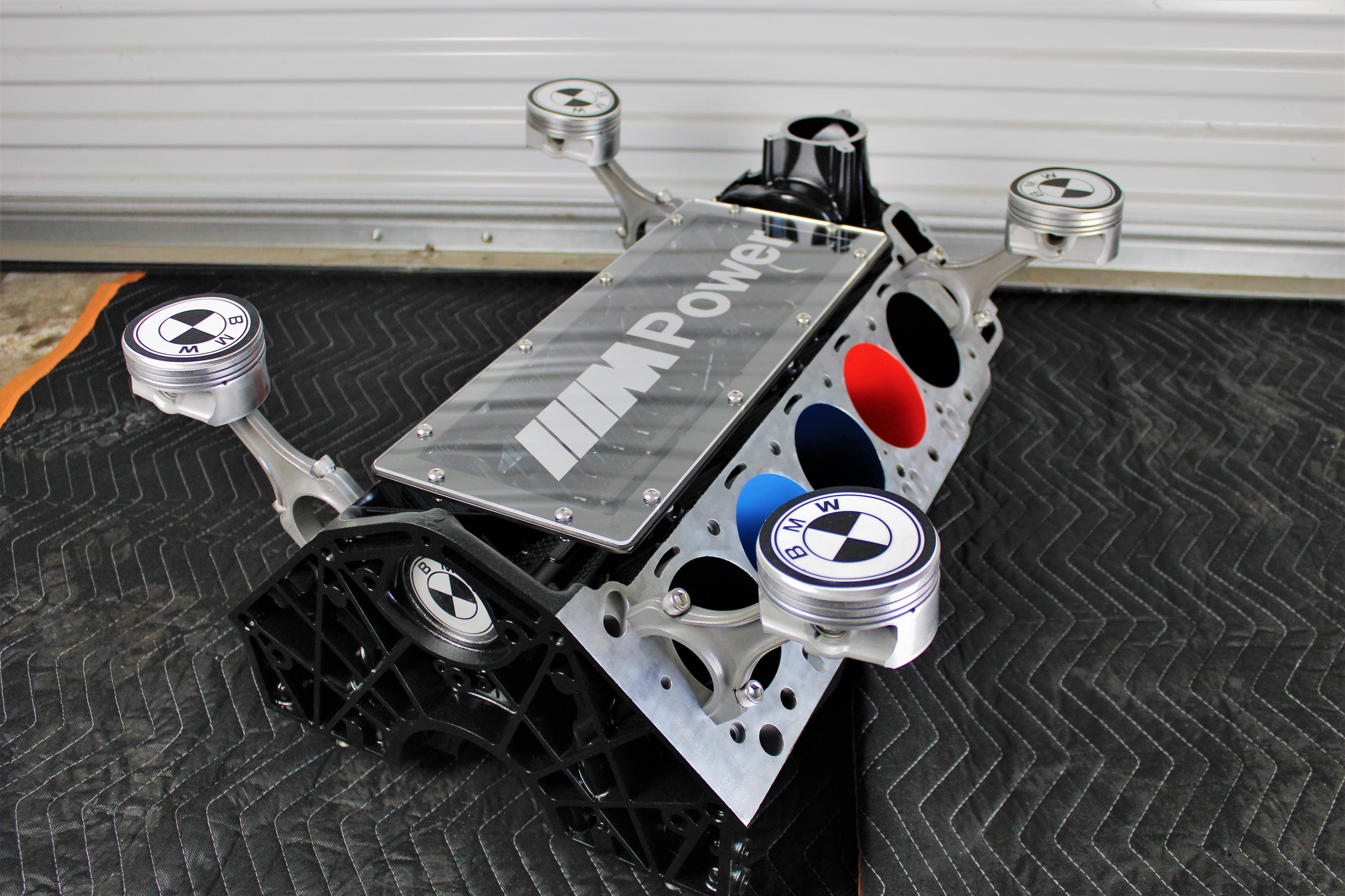 BMW M Series V10 Engine Block Coffee Table - BMW M-Power Color Scheme