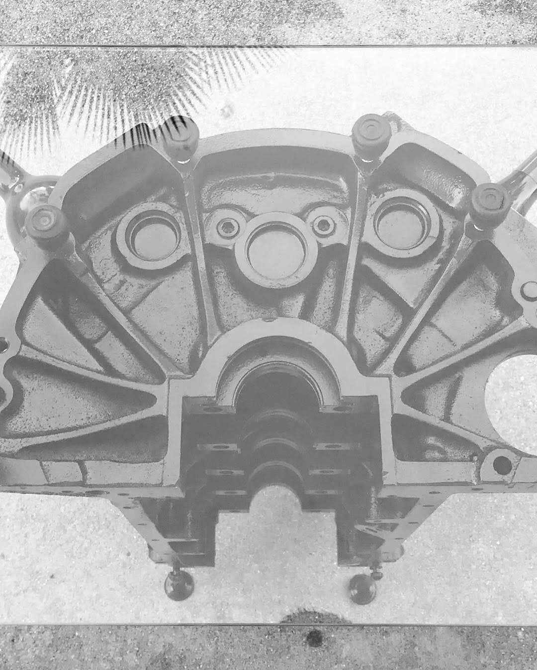 Engine Block Wine Rack and Table - Man Cave and Bar Furniture From Repurposed Car Parts for Gearheads - Ben's Auto Decor