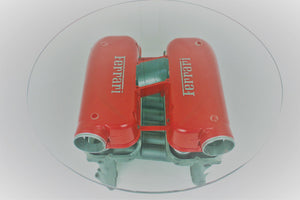 Ferrari Intake Manifold Coffee or End Table - Man Cave Furniture, Unique Automotive Decor - Ben's Auto Decor