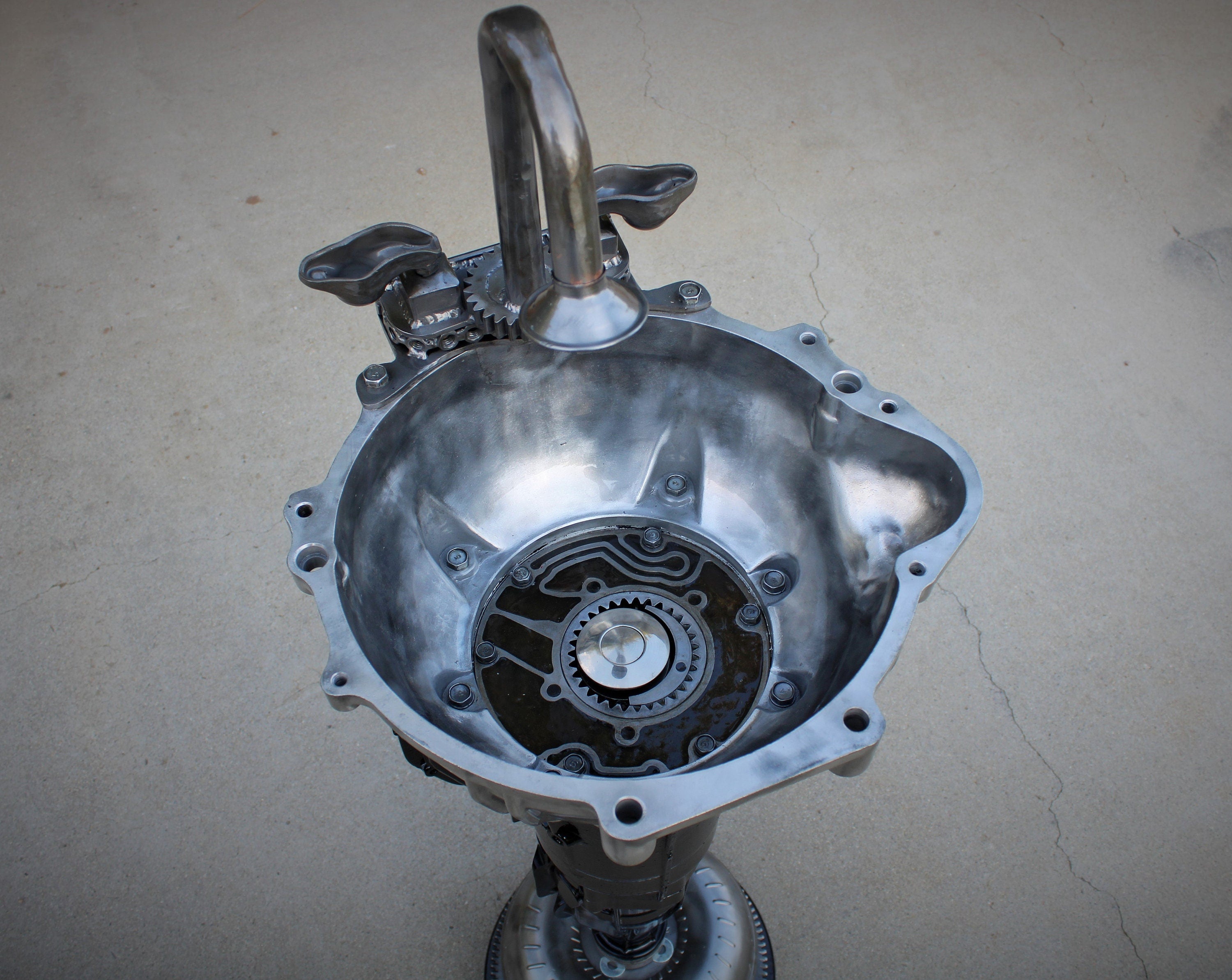 Transmission Sink With Faucet - Bathroom Sink Handcrafted From a Gearbox!