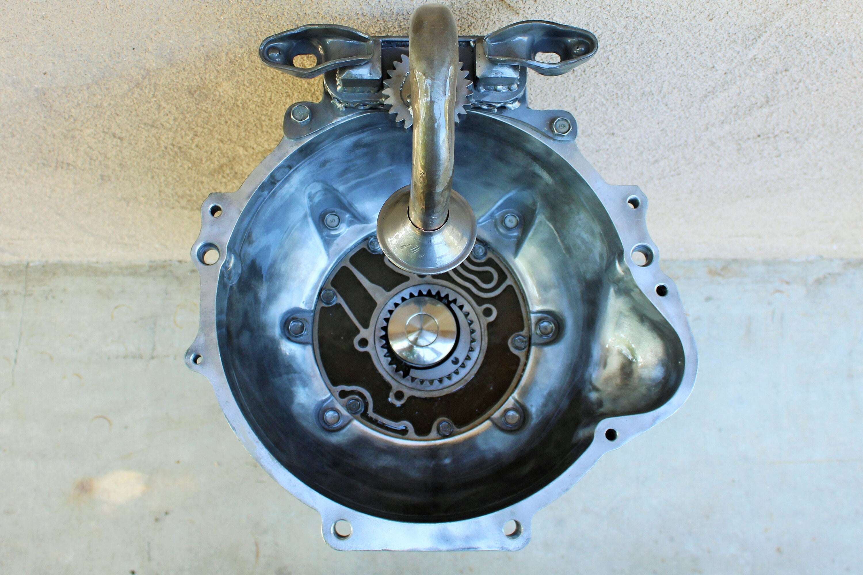 Transmission Sink With Faucet - Bathroom Sink Handcrafted From a Gearbox!