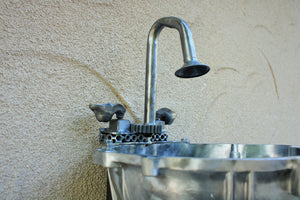 Transmission Sink With Faucet - Bathroom Sink Handcrafted From a Gearbox!