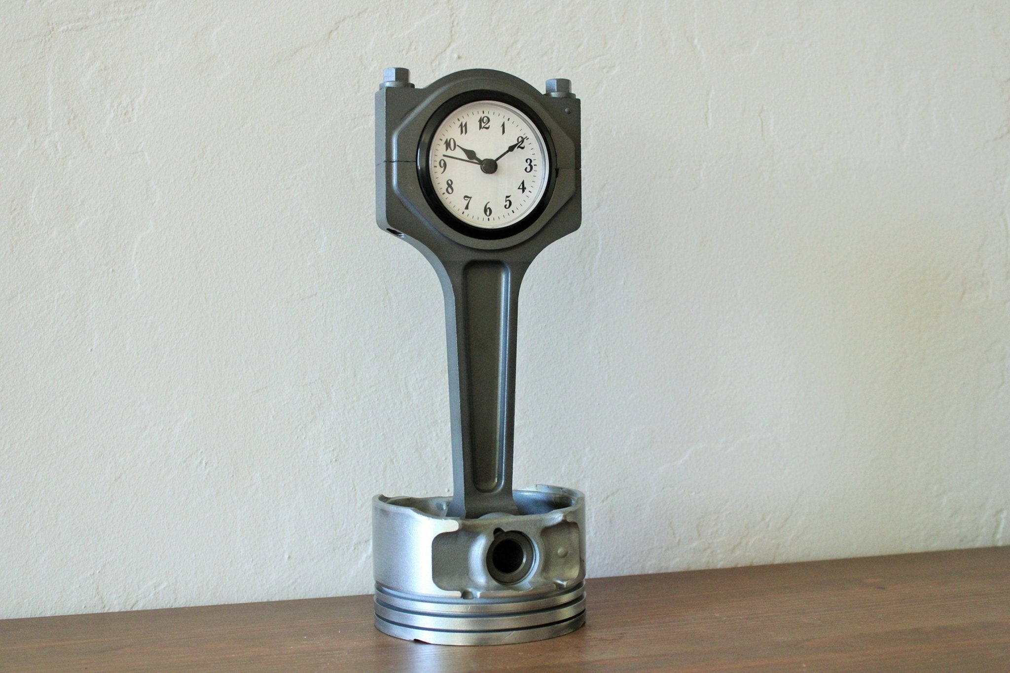 Jaguar Car Piston Clock - Customizable Automotive Decor, Gift for British Car Fans - Ben's Auto Decor
