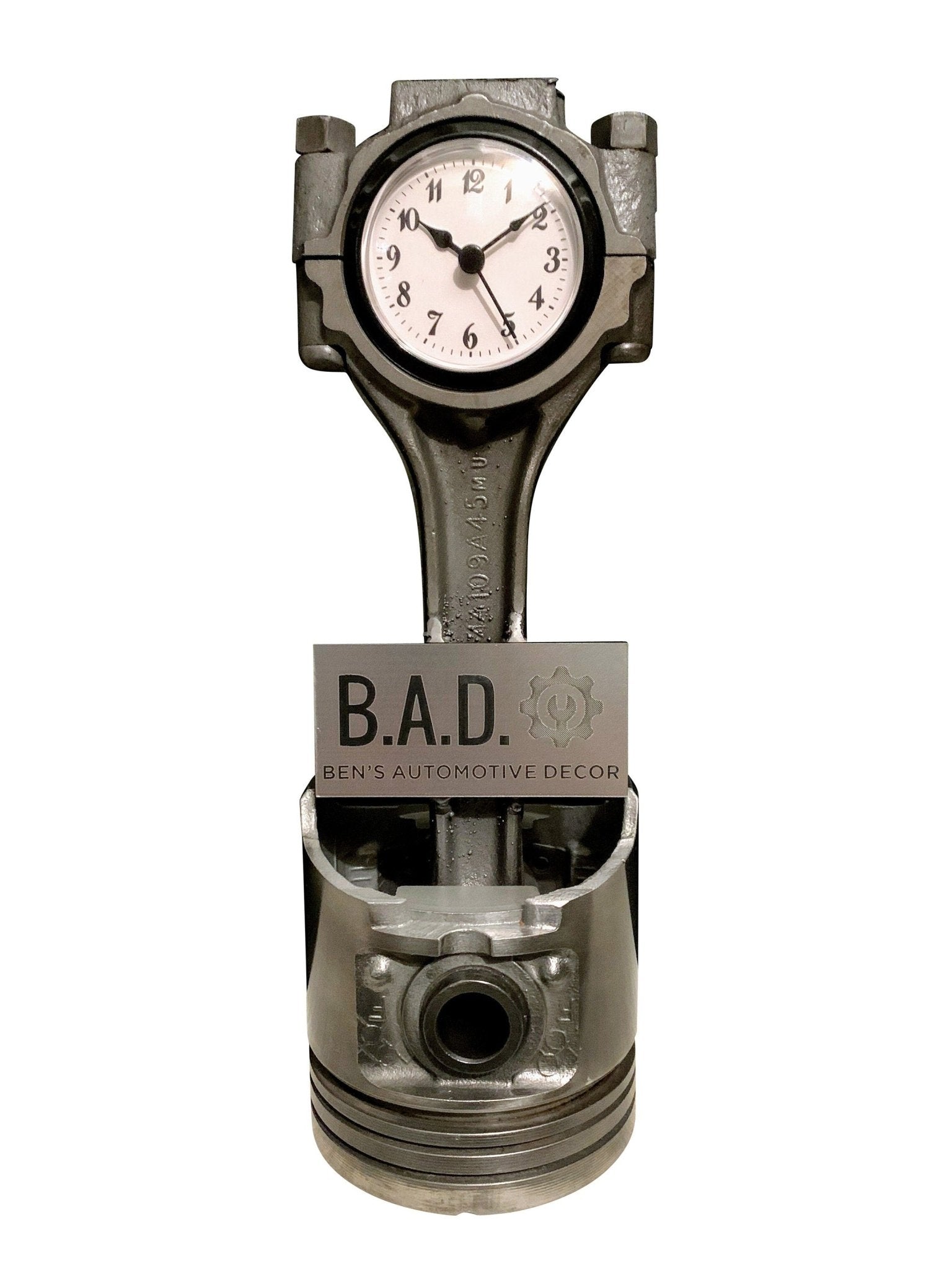 Jaguar Car Piston Clock - Customizable Automotive Decor, Gift for British Car Fans - Ben's Auto Decor