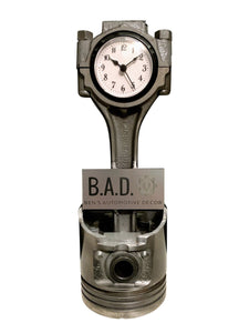 Jaguar Car Piston Clock - Customizable Automotive Decor, Gift for British Car Fans - Ben's Auto Decor