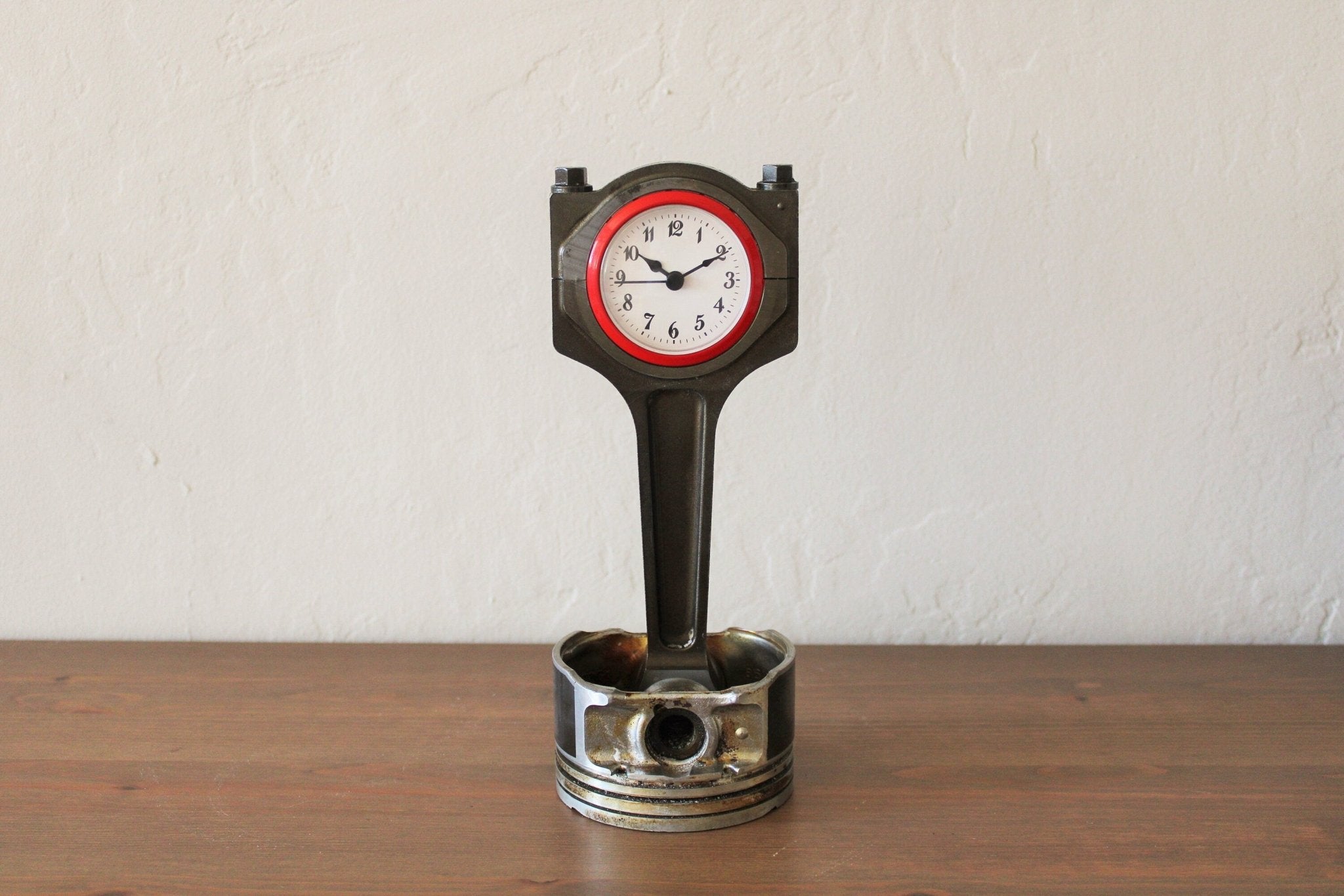 Jaguar Car Piston Clock - Customizable Automotive Decor, Gift for British Car Fans - Ben's Auto Decor