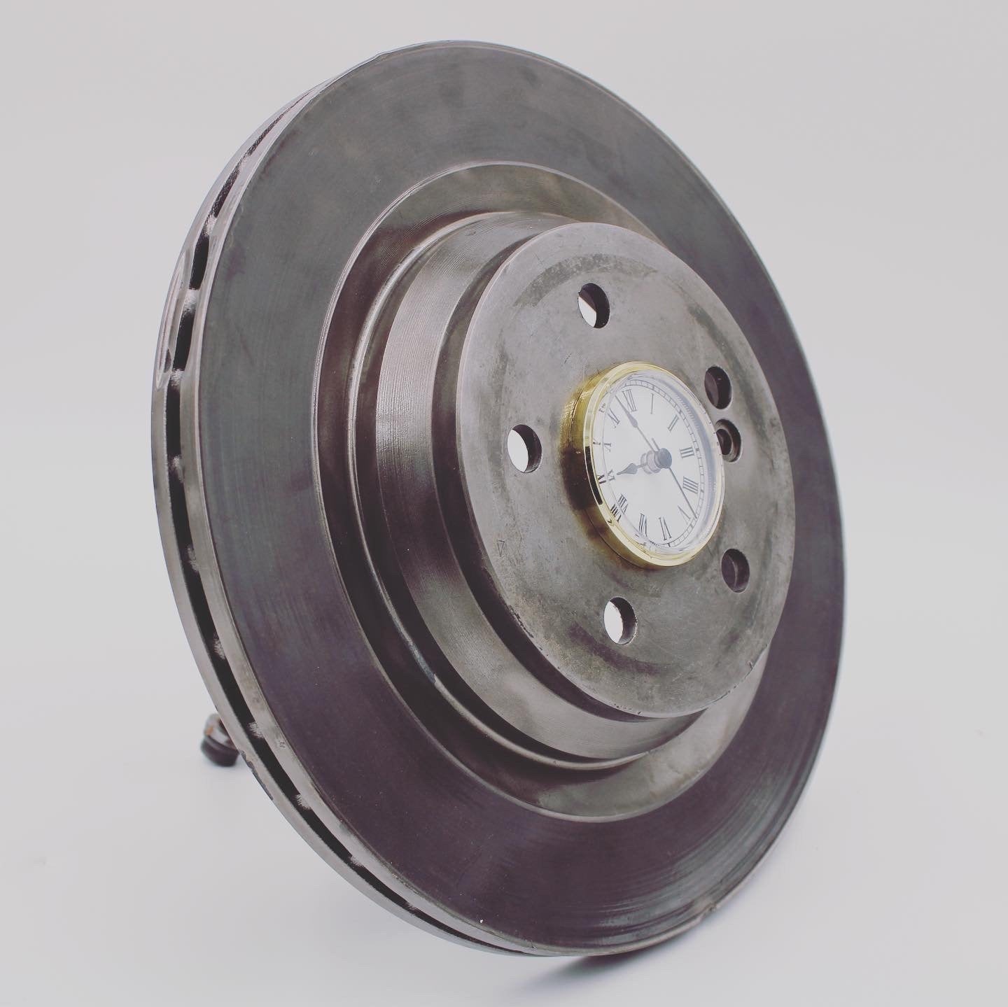 Mechanic Car Part Clock - Brake Disc Clock, Automotive Desk Clock, Steampunk Garage Decor - Ben's Auto Decor