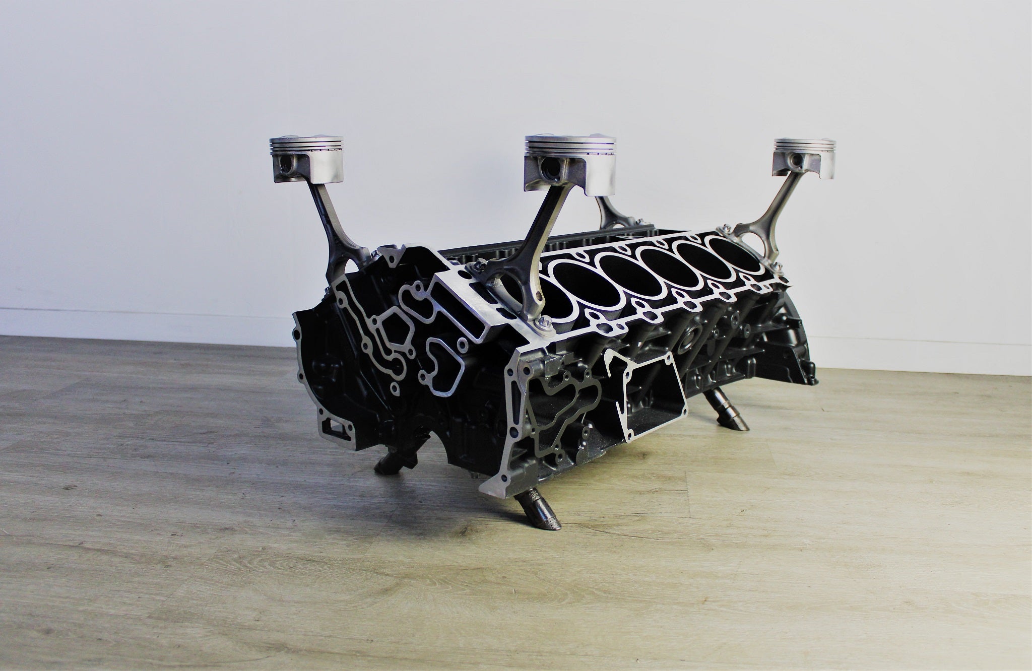 Mercedes V12 Engine Block Coffee Table - Unique Mercedes Benz Decor, Man Cave Furniture - Ben's Auto Decor