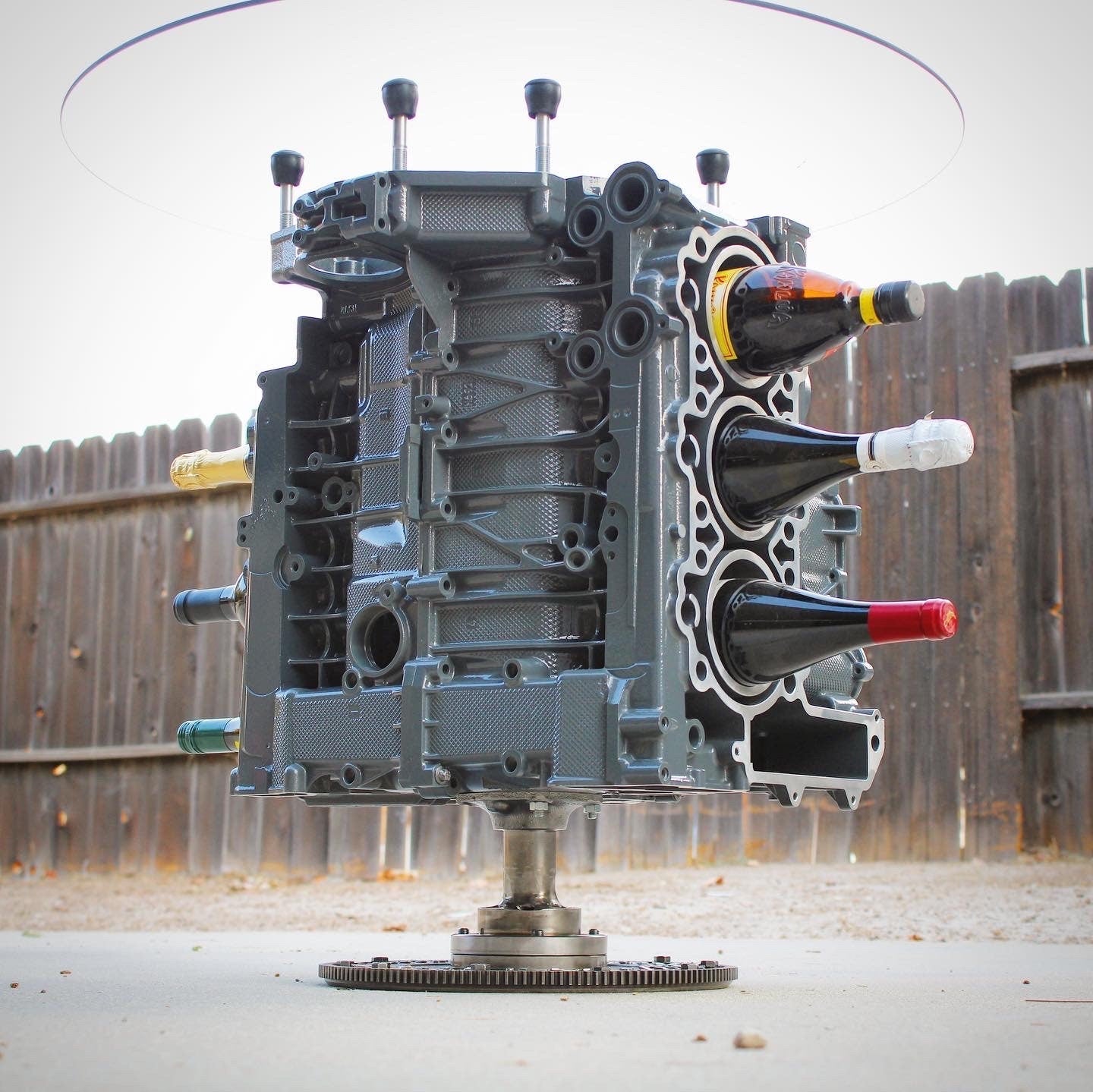 Porsche Engine Wine Rack - Wine Storage Table, Unique Man Cave and Bar Furniture - Ben's Auto Decor
