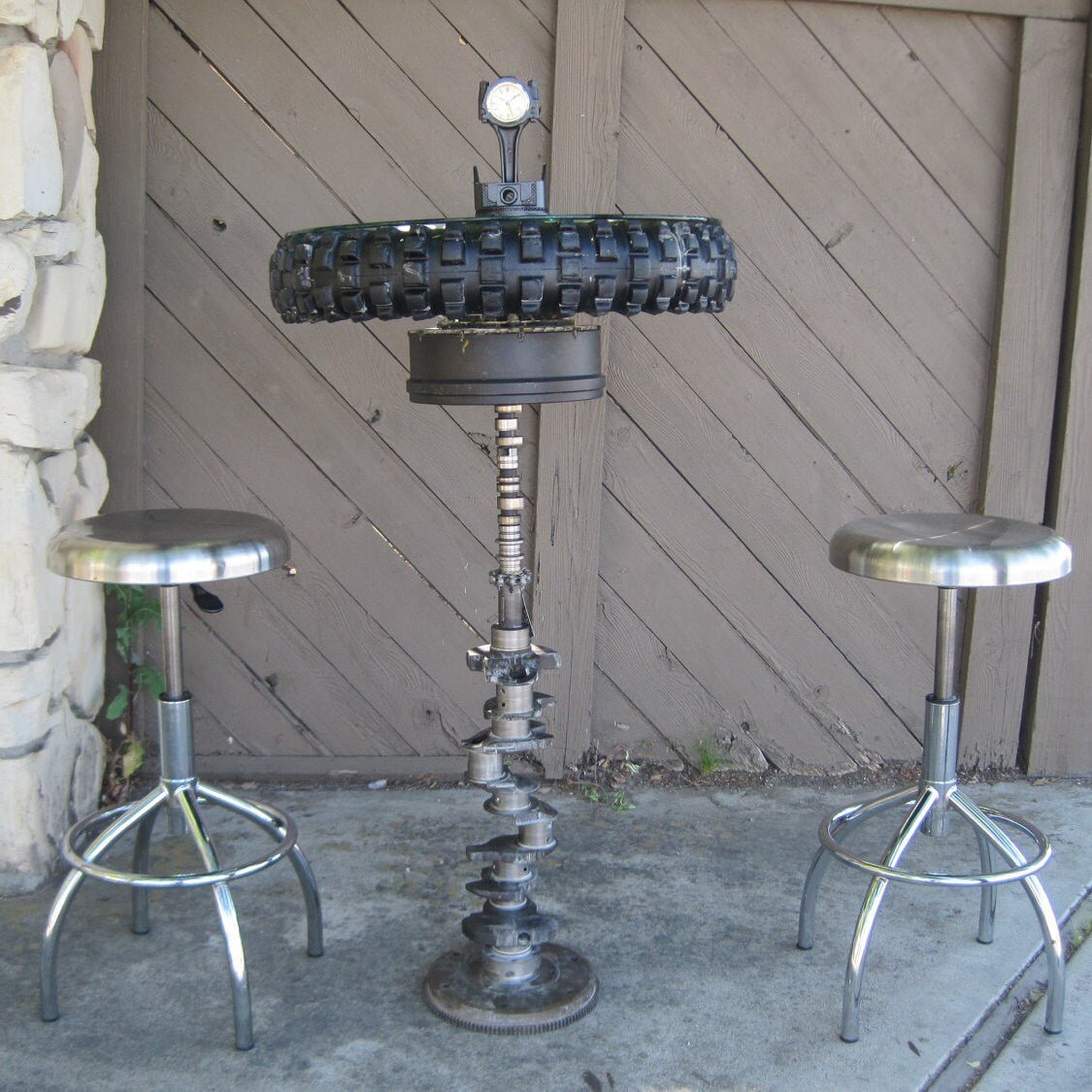 Pub Table - Steampunk Furniture for Man Caves and Bachelor Pads - Ben's Auto Decor