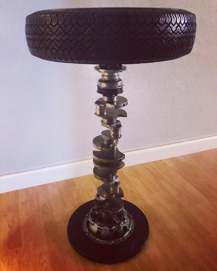Pub Table - Steampunk Furniture for Man Caves and Bachelor Pads - Ben's Auto Decor