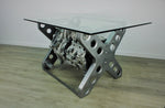Load image into Gallery viewer, Rotating Engine Block Coffee Table - X Frame Customizable Man Cave Furniture - Ben&#39;s Auto Decor
