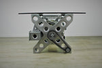 Load image into Gallery viewer, Rotating Engine Block Coffee Table - X Frame Customizable Man Cave Furniture - Ben&#39;s Auto Decor
