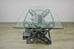 Load image into Gallery viewer, Rotating Engine Block Coffee Table - X Frame Customizable Man Cave Furniture - Ben&#39;s Auto Decor
